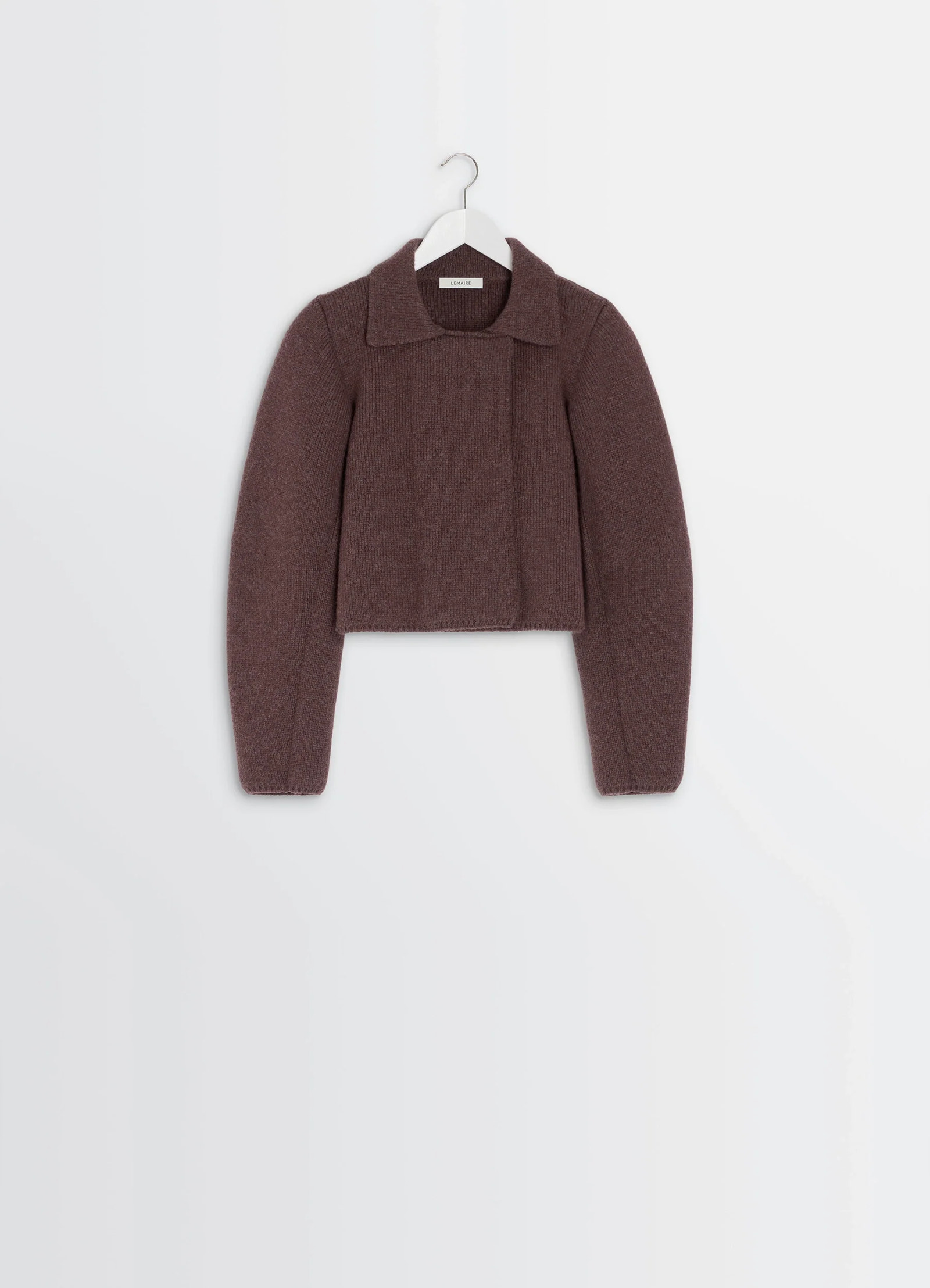Felted blouson in wool blend brown, product shot, side detail view oversized sleeves