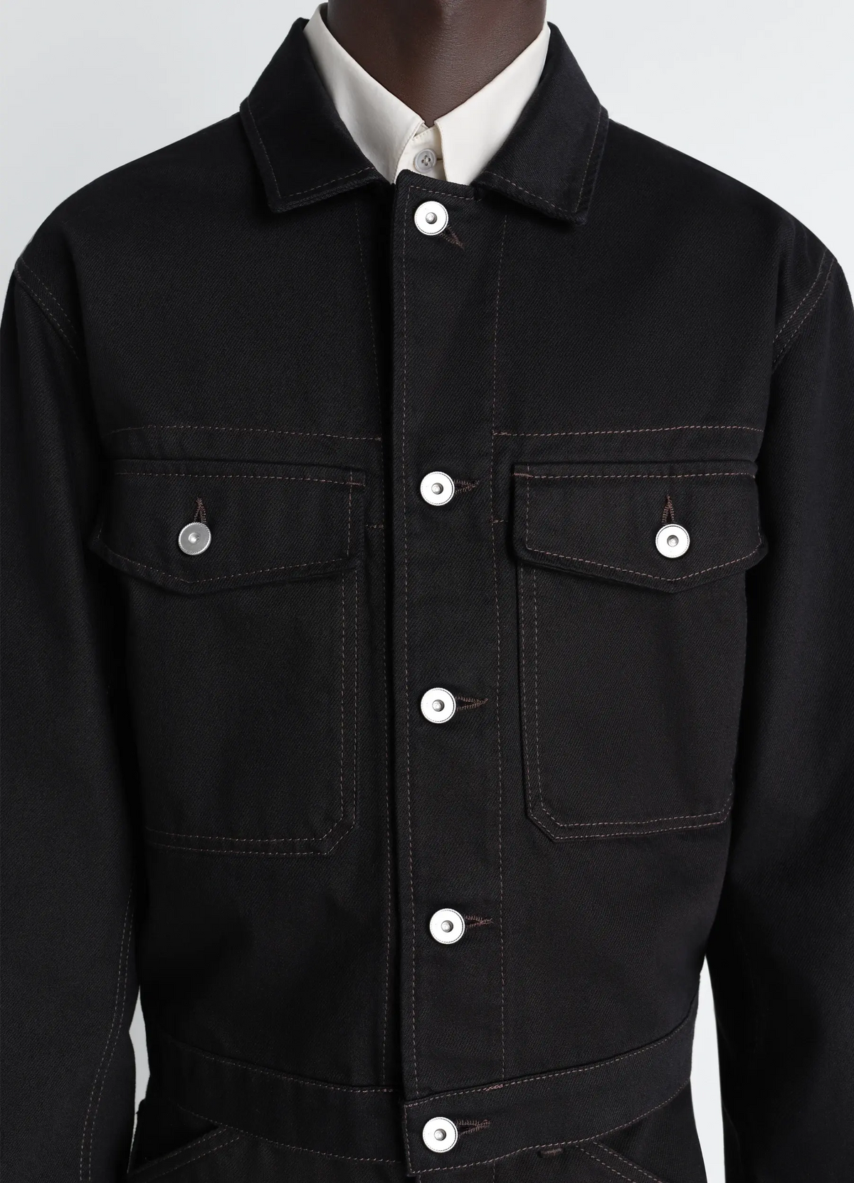 トラッカージャケット - Black - ヘビーブラックデニム - メンズ | LEMAIRE