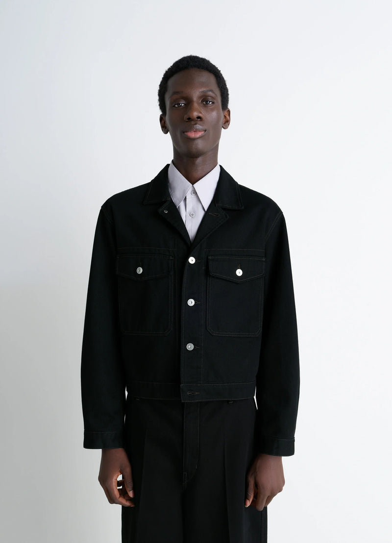 lemaire trucker jacket 完売品 Lemaire Black Denim Trucker Jacket