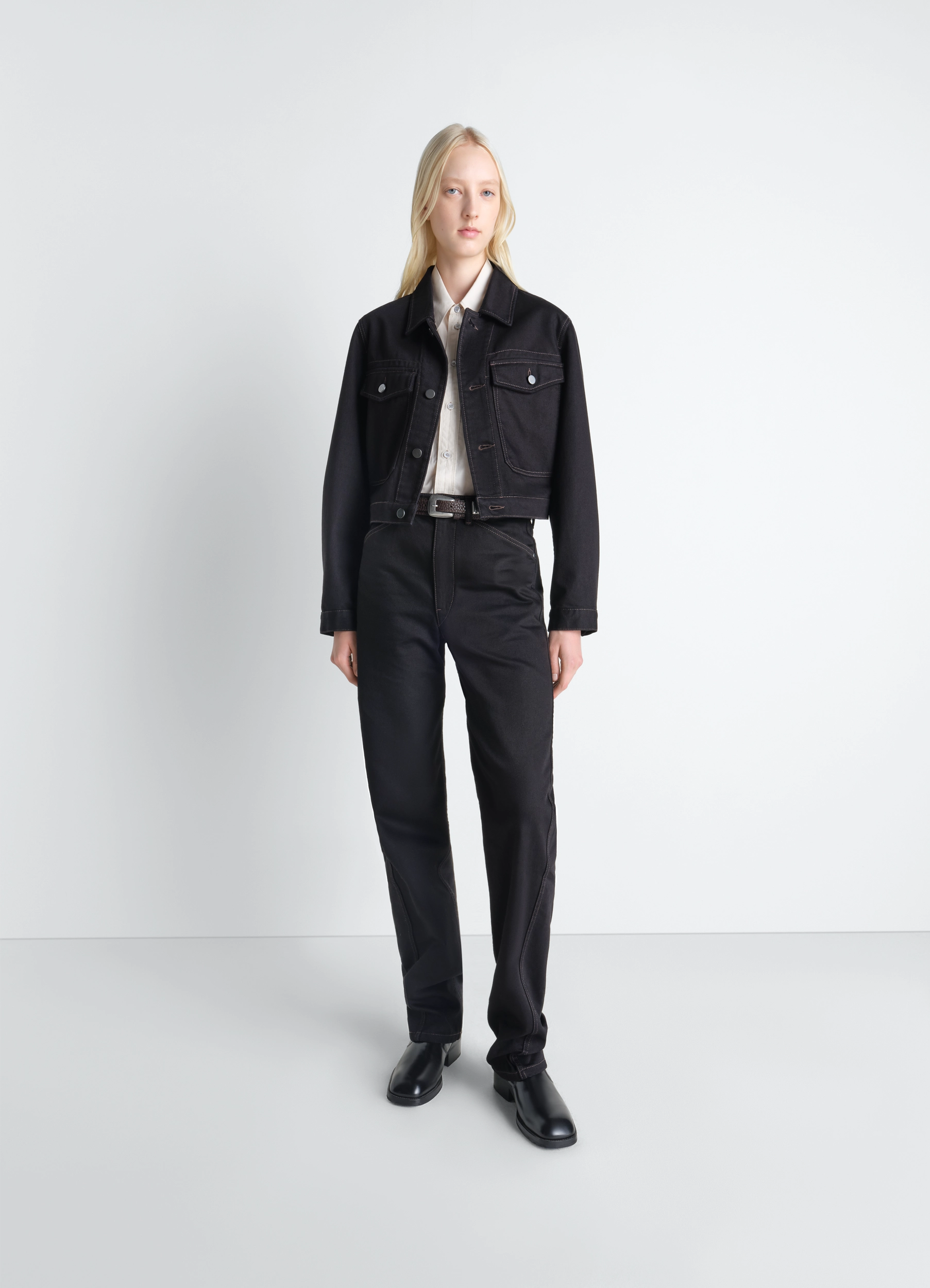 LEMAIRE 2017ss LEMAIRE ブラック パンツ デニム 46 ルメール ルメール