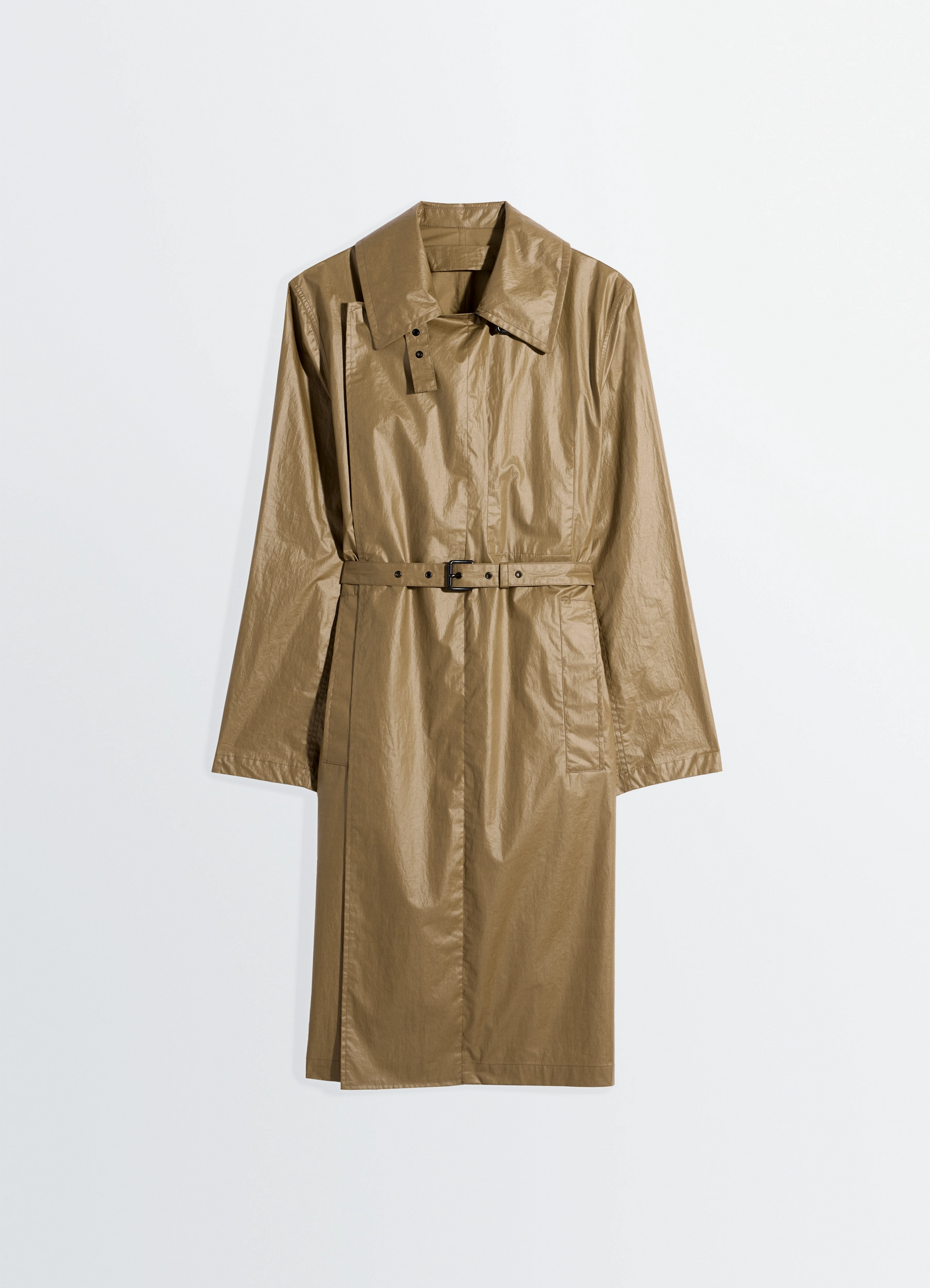 Light wrap coat in light coated cotton