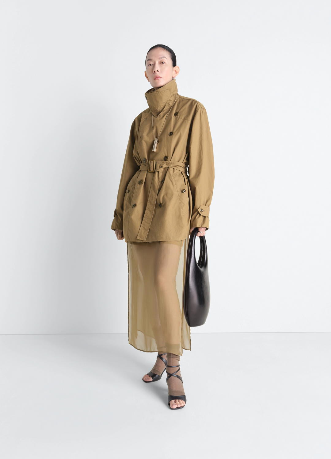CROPPED TRENCH IN VENTILE® COTTON