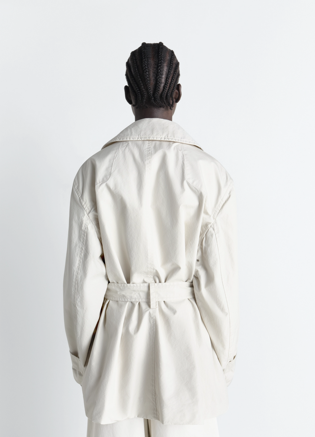 ベンタイル®コットンのクロップドトレンチコート