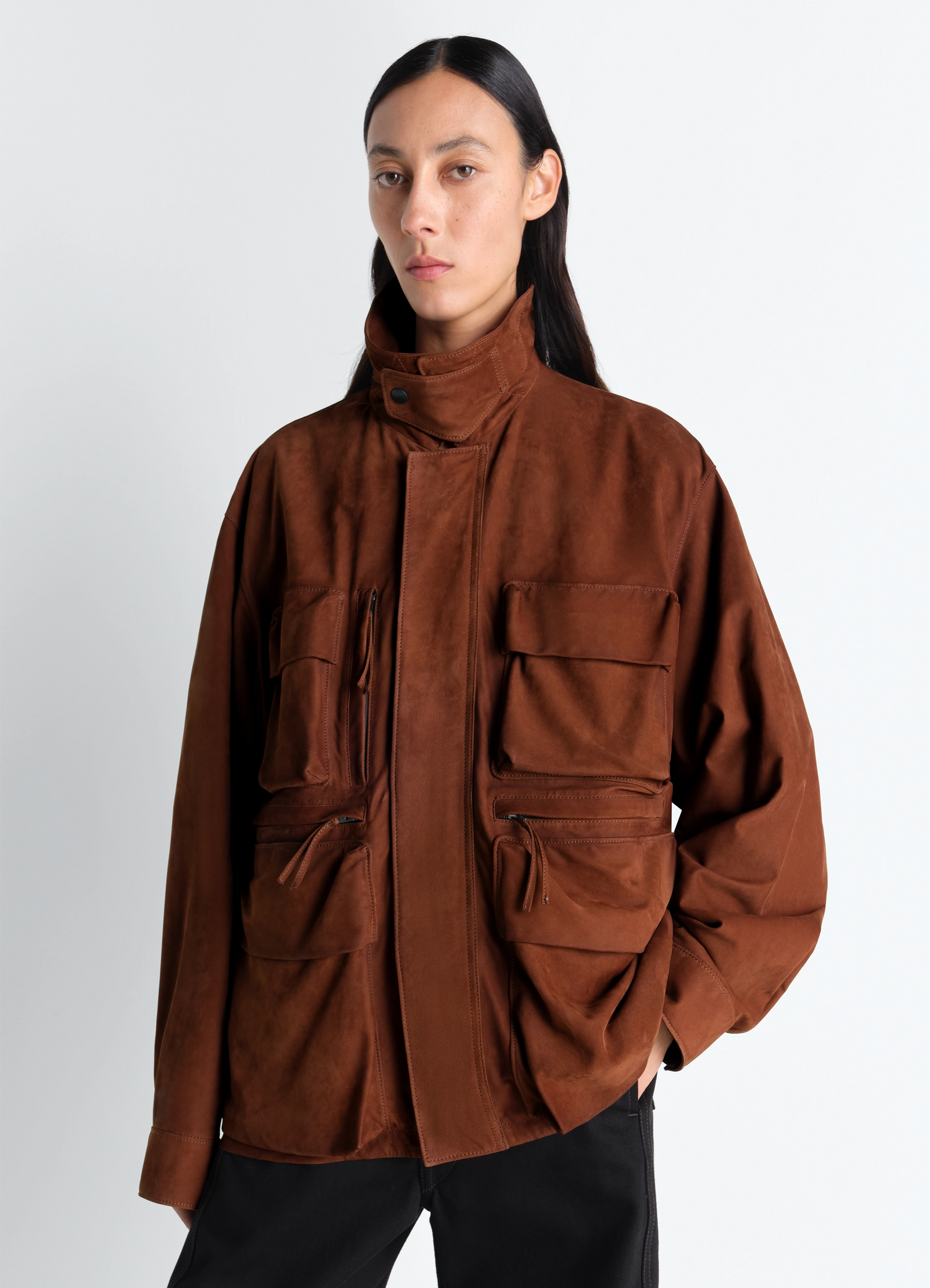 Reporter jacket in nubuck