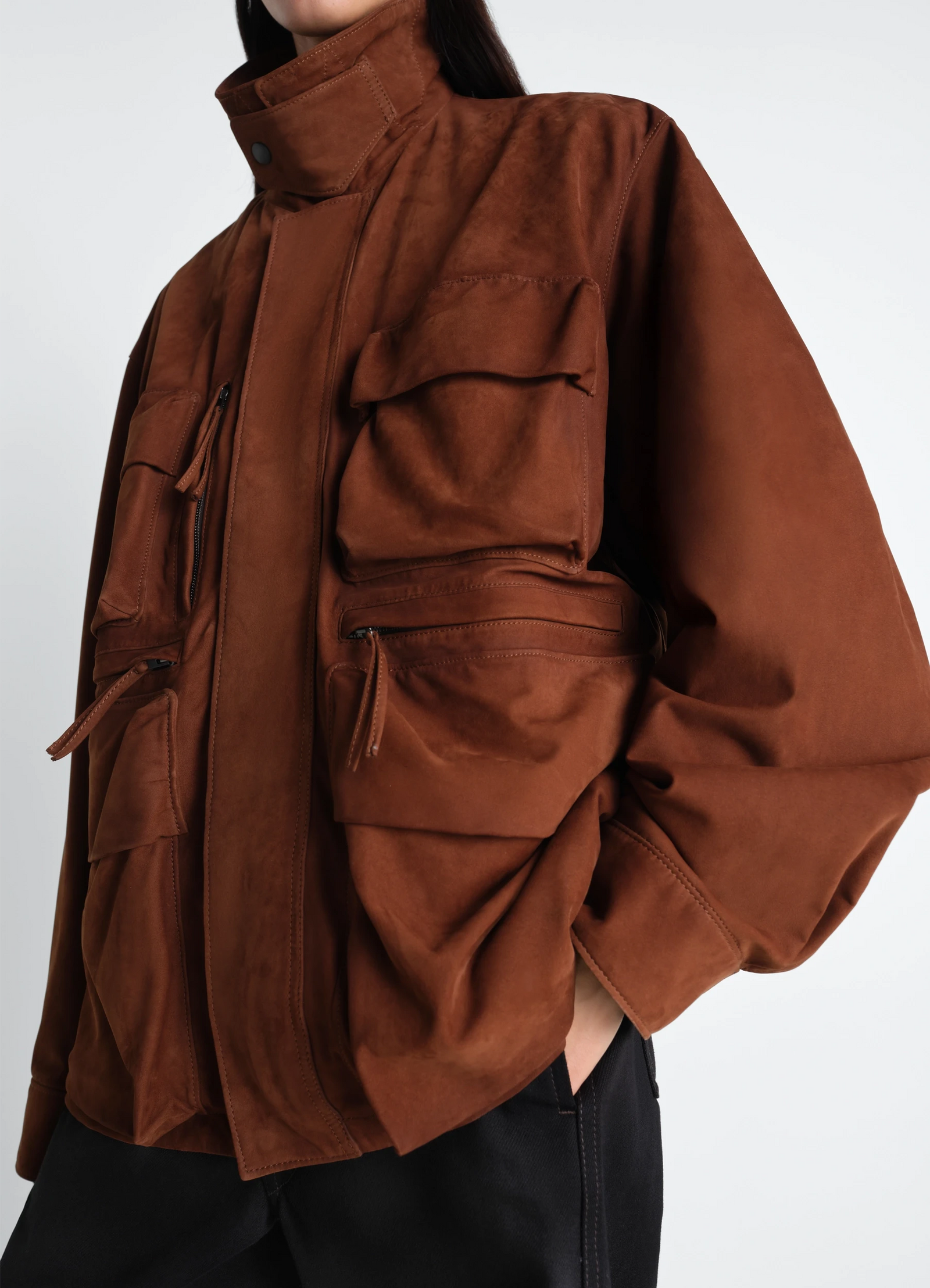 Reporter jacket in nubuck