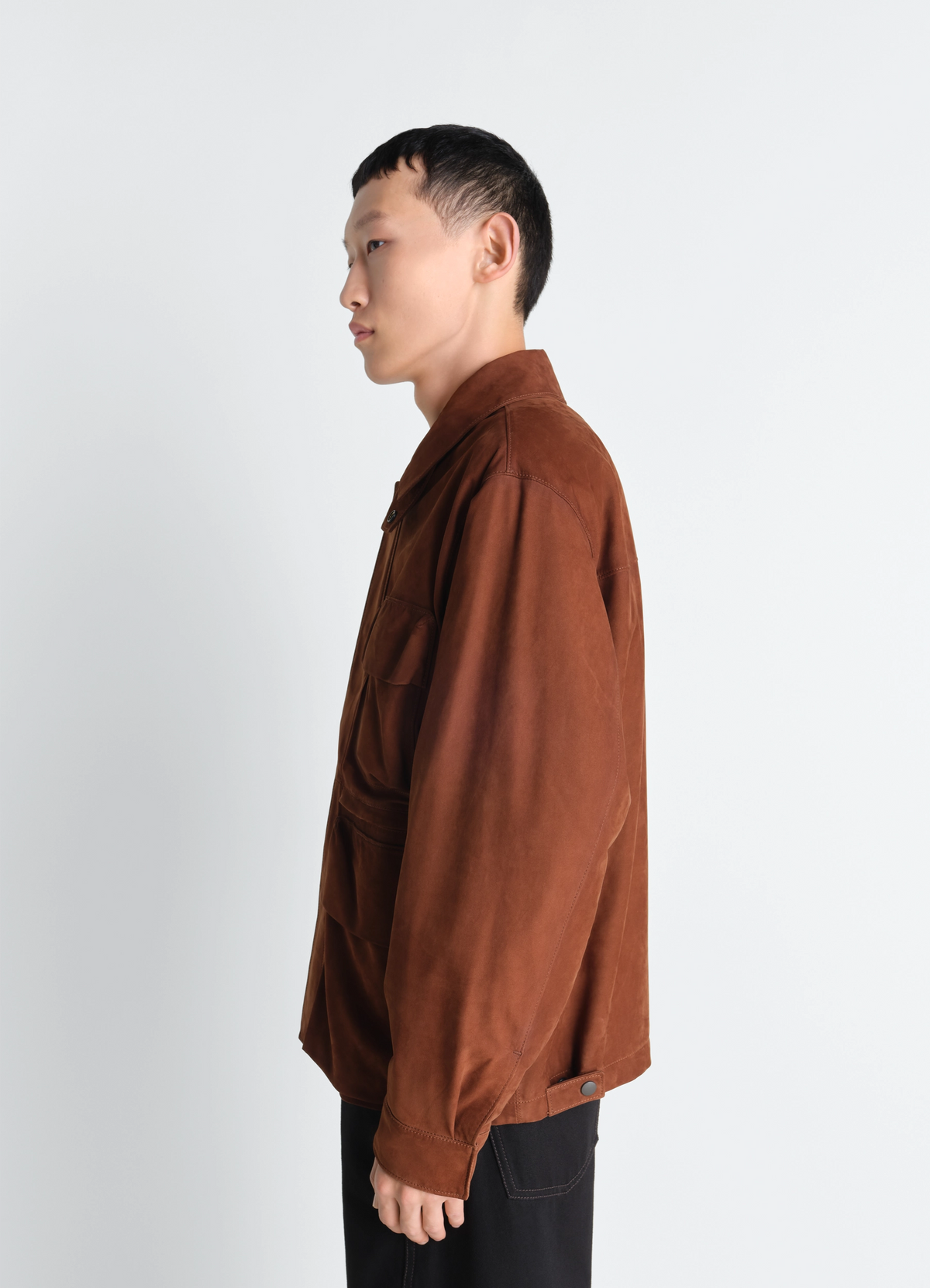 REPORTER JACKET IN NUBUCK - Cigar - Nubuck - Unisex | LEMAIRE