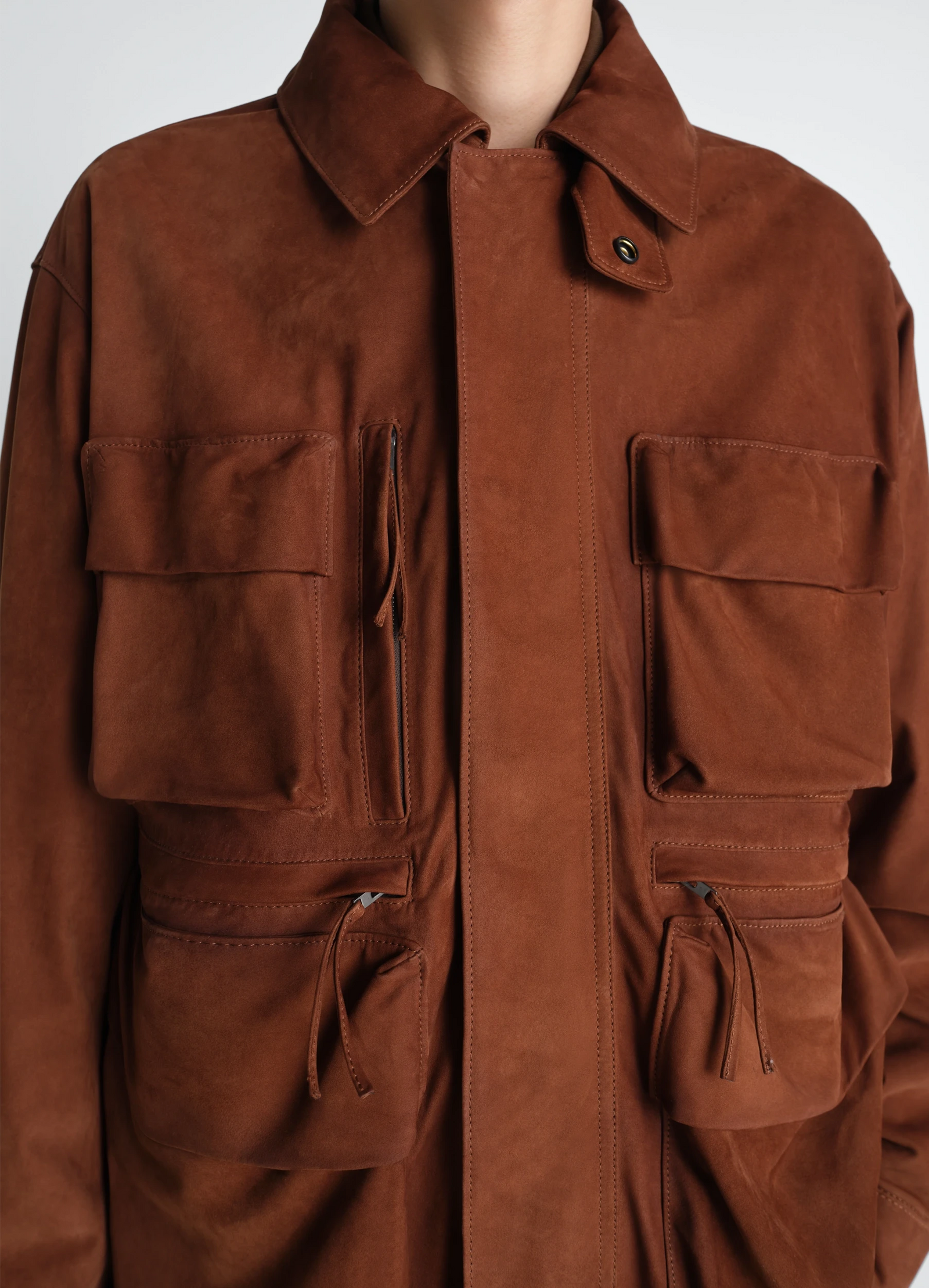 Reporter jacket in nubuck