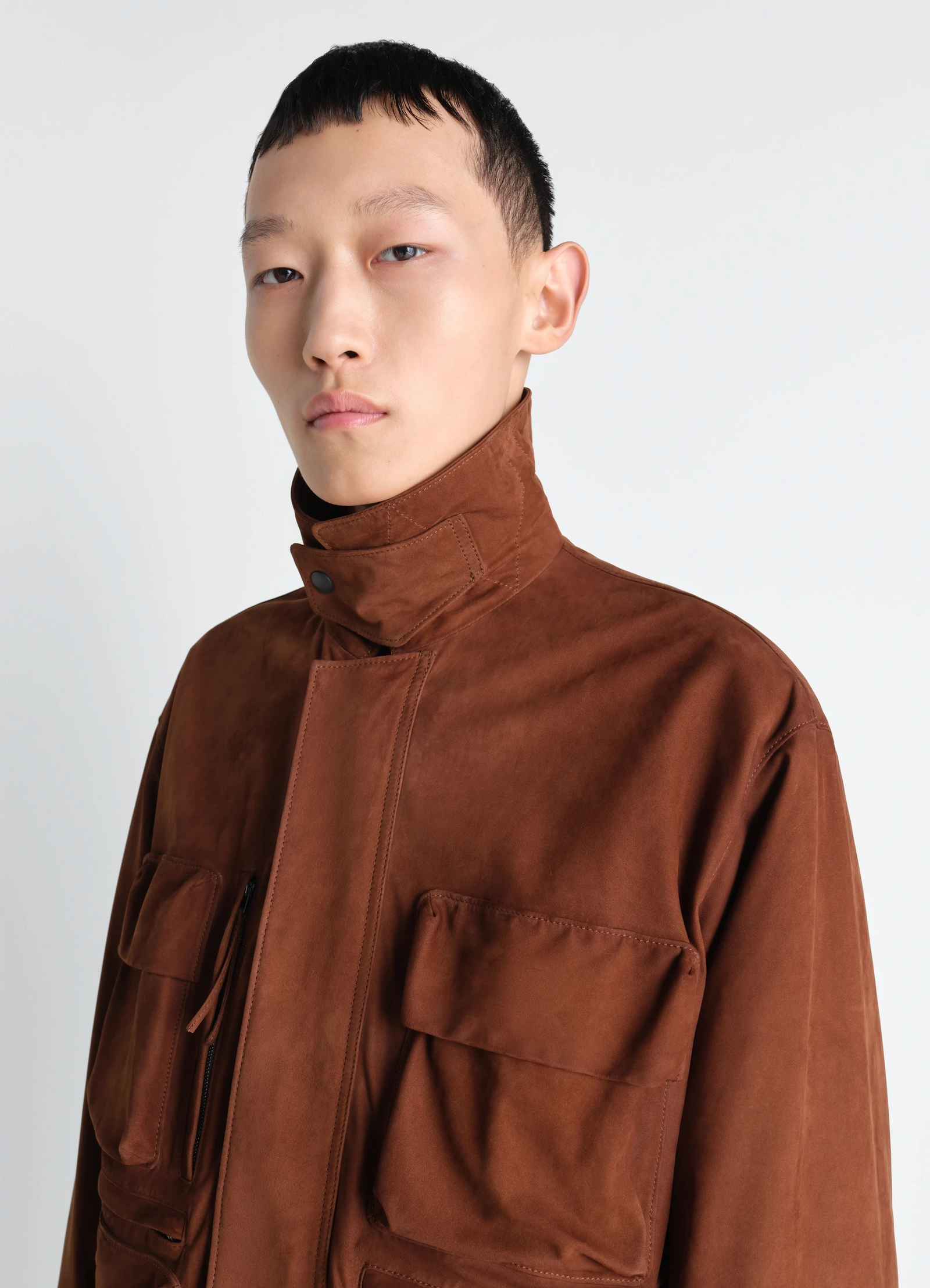 Reporter jacket in nubuck