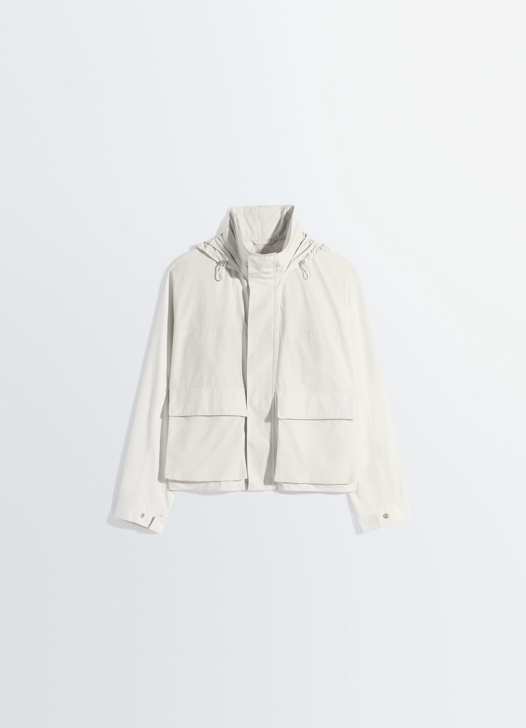 SHORT RAIN PARKA IN VENTILE® COTTON - Soja - Water Repellent