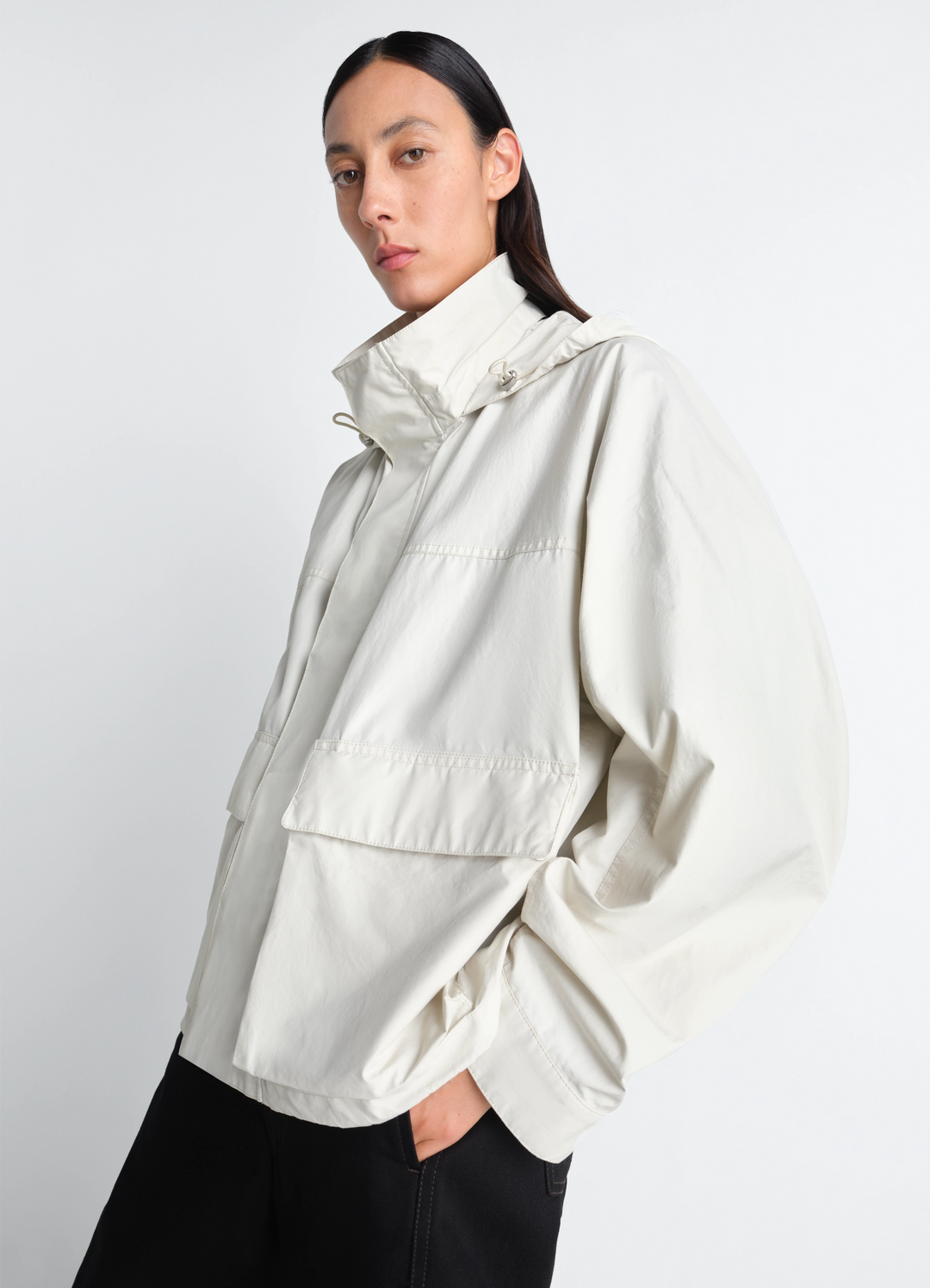 SHORT RAIN PARKA IN VENTILE® COTTON - Soja - Water Repellent SHORT RAIN PARKA IN VENTILE® COTTON - Soja - Water Repellent