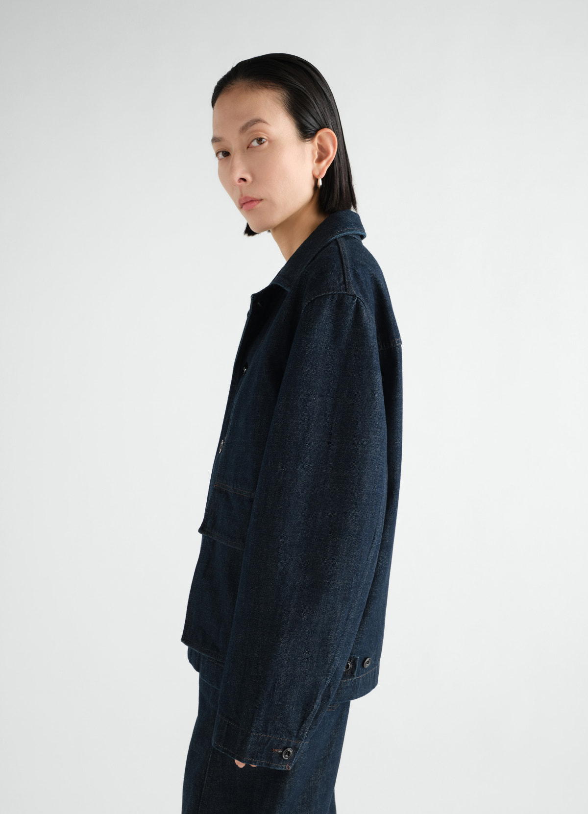 Boxy jacket in indigo denim