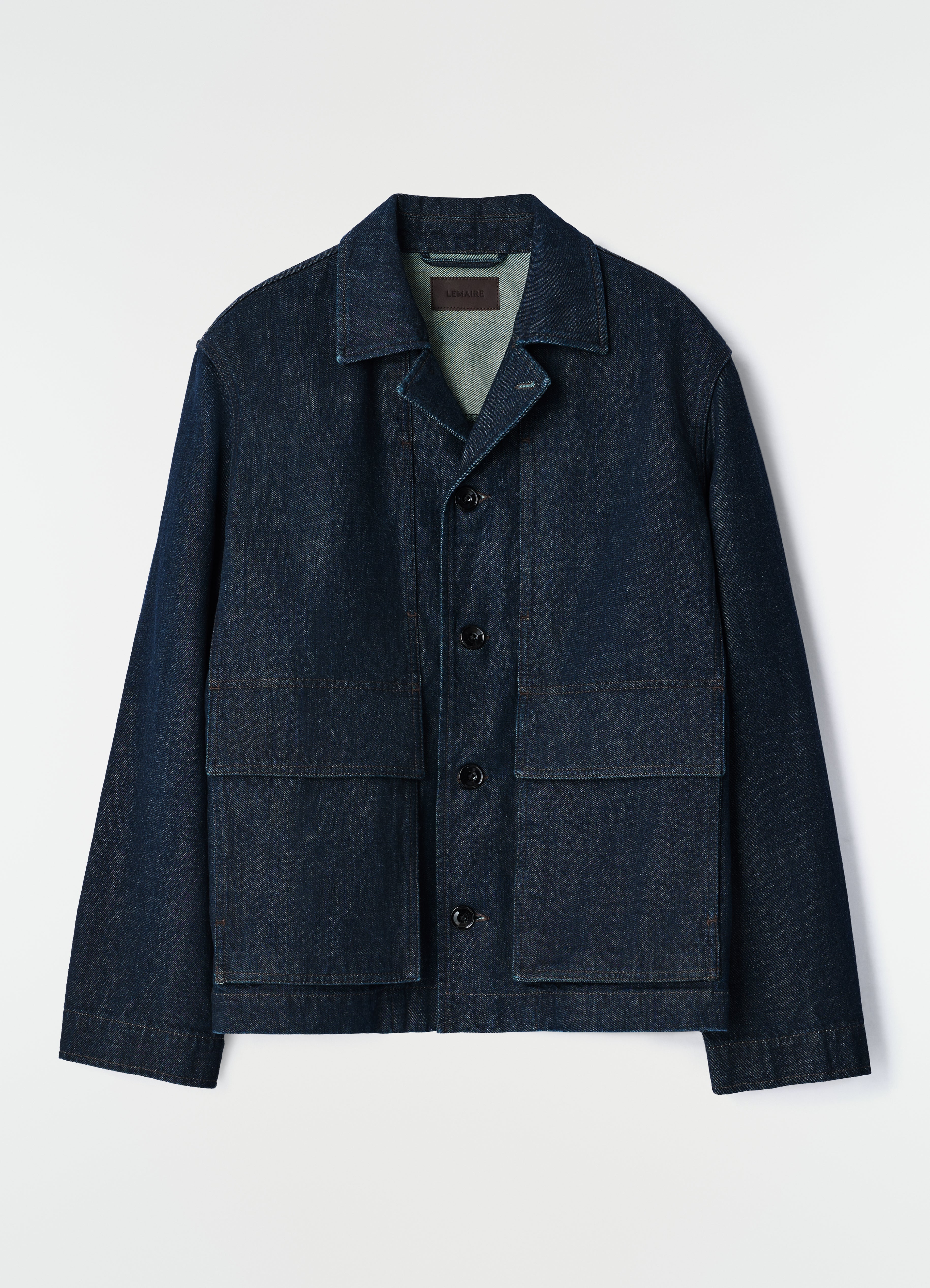 BOXY JACKET IN INDIGO DENIM - Denim Indigo - Heavy Indigo Organic