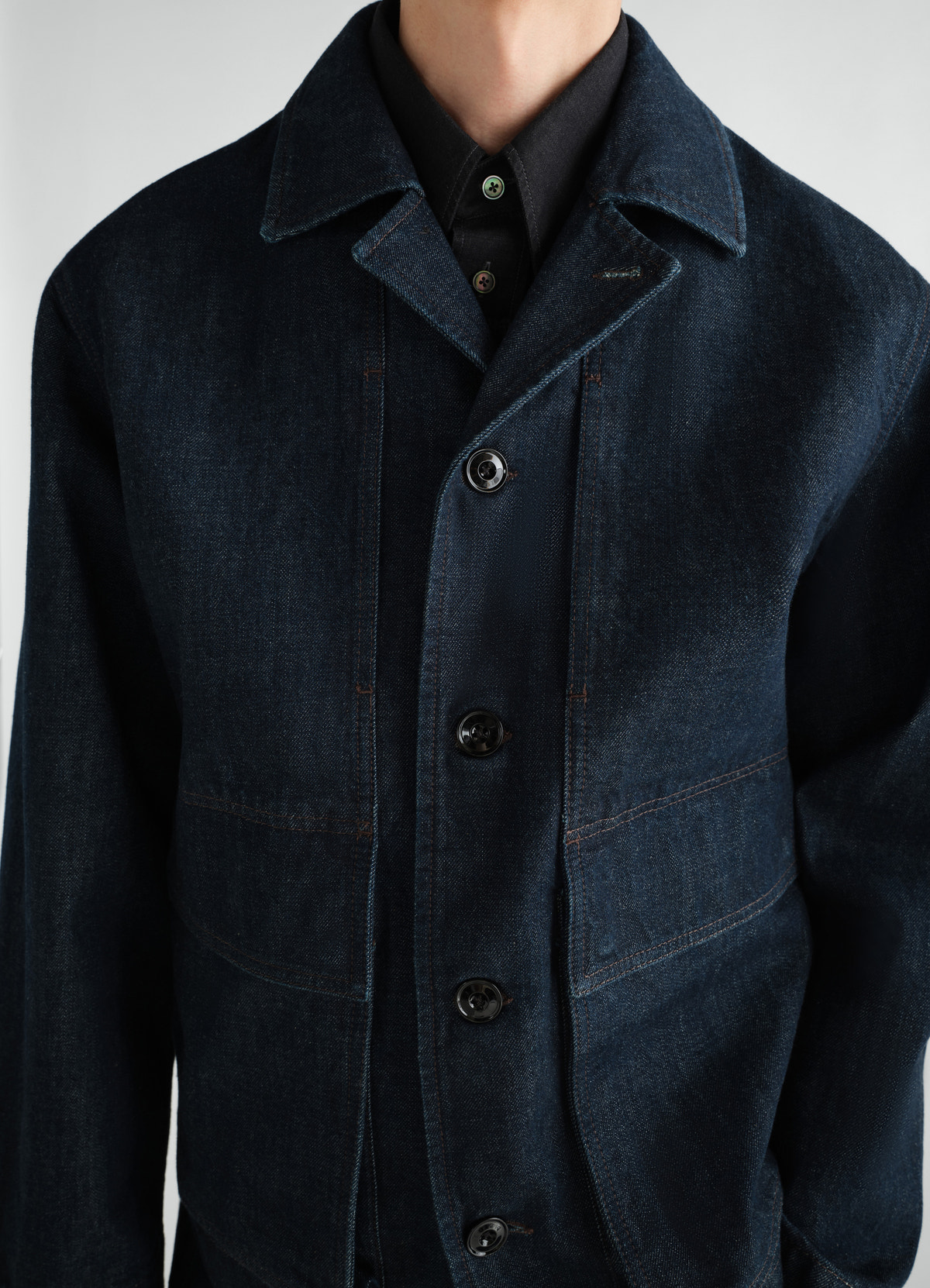 Boxy jacket in indigo denim