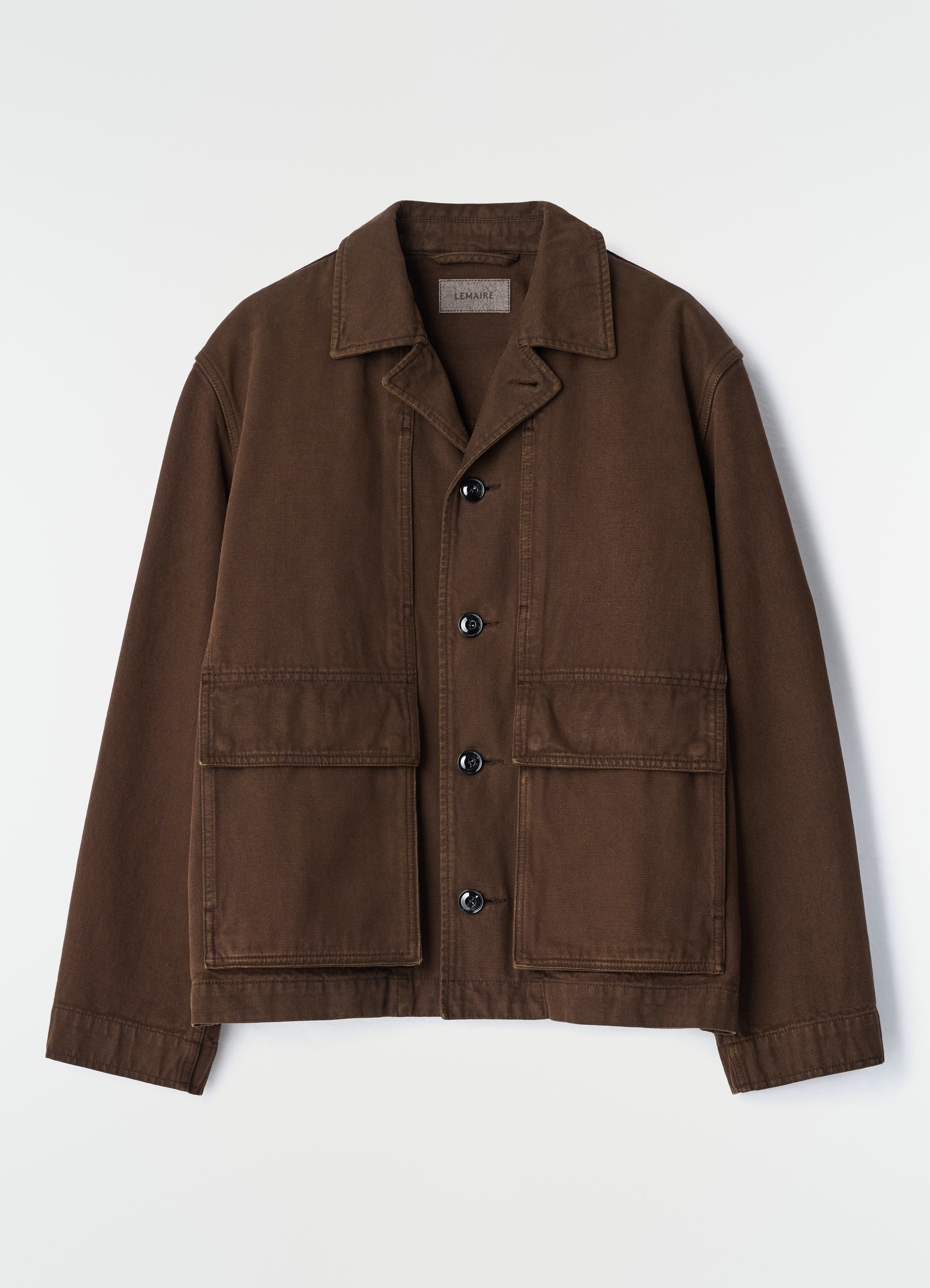 Boxy jacket in heavy garment-dyed broken twill