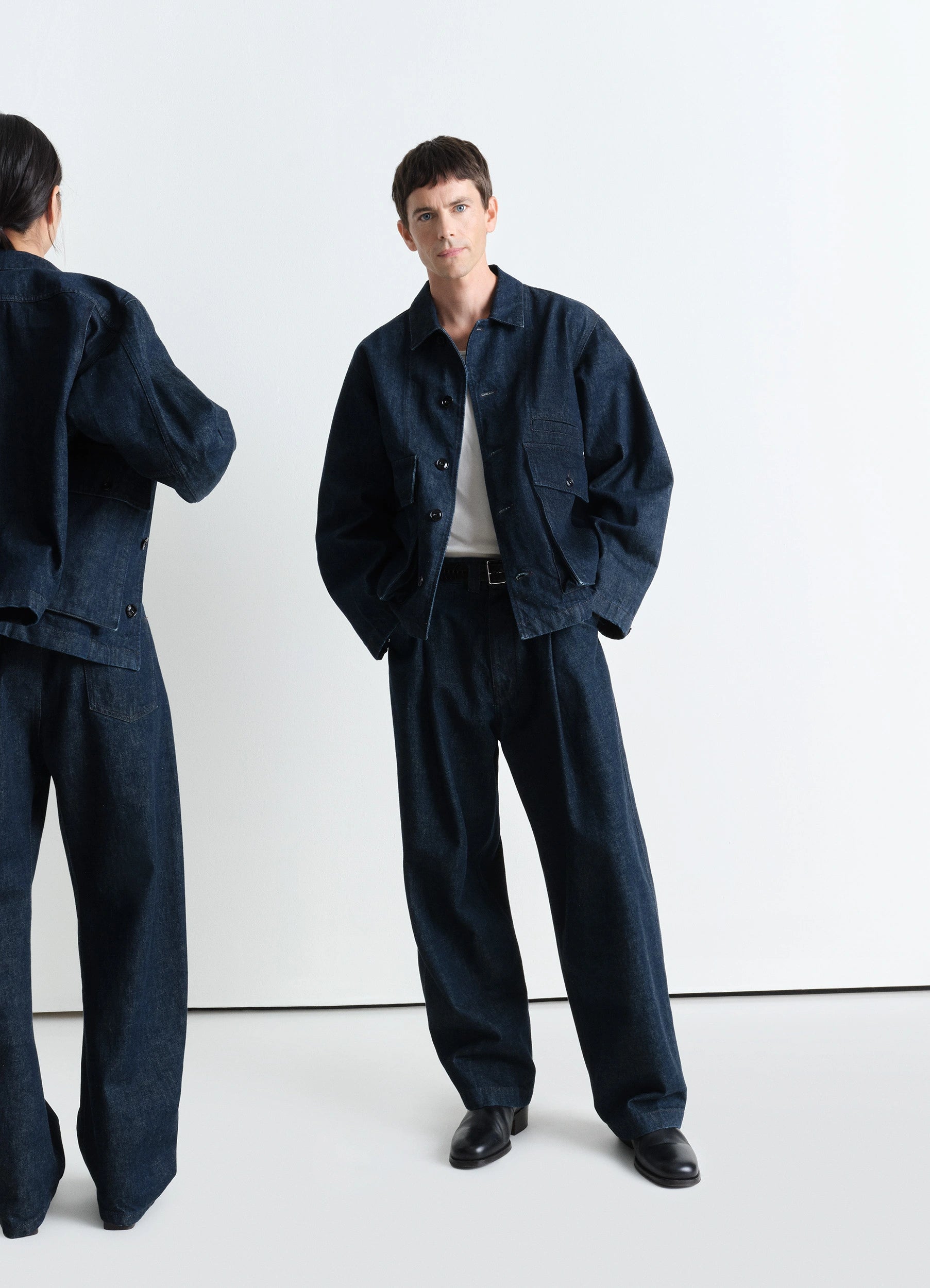 ジャケット・アウター LEMAIRE DENIM WORKWEAR JACKET sizeS BOXY JACKET IN DENIM - Denim Indigo - Heavy Indigo Denim - Unisex
