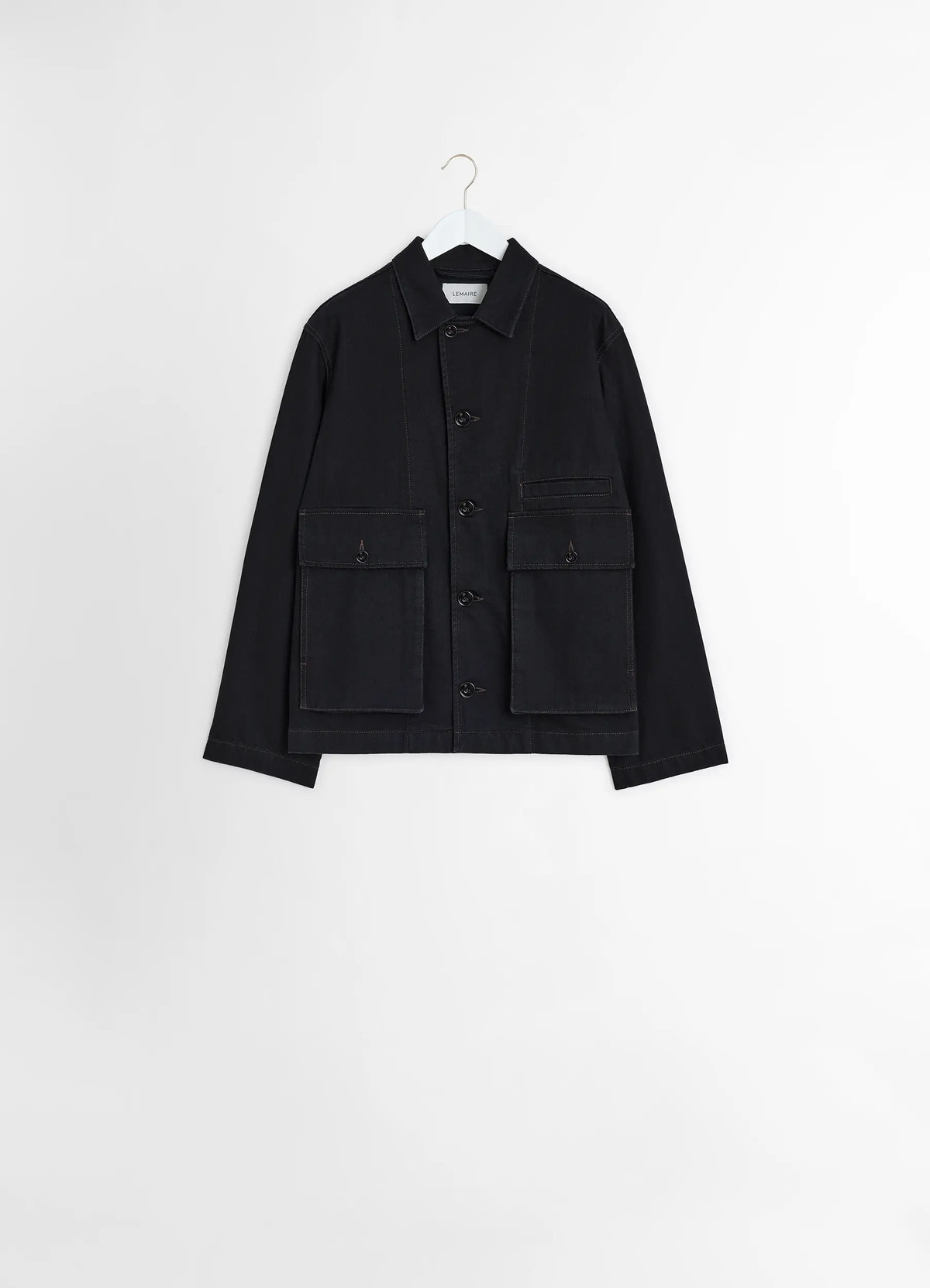 BOXY JACKET IN HEAVY BLACK DENIM - Black - Heavy Black Denim BOXY JACKET IN HEAVY BLACK DENIM - Black - Heavy Black Denim