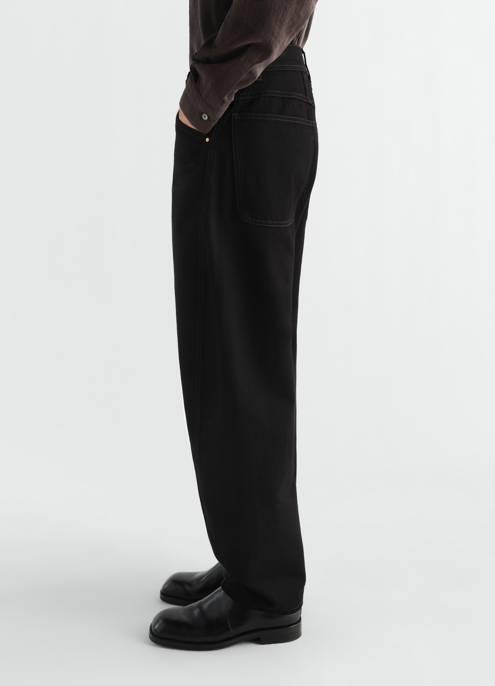 Twisted workwear pants in denim