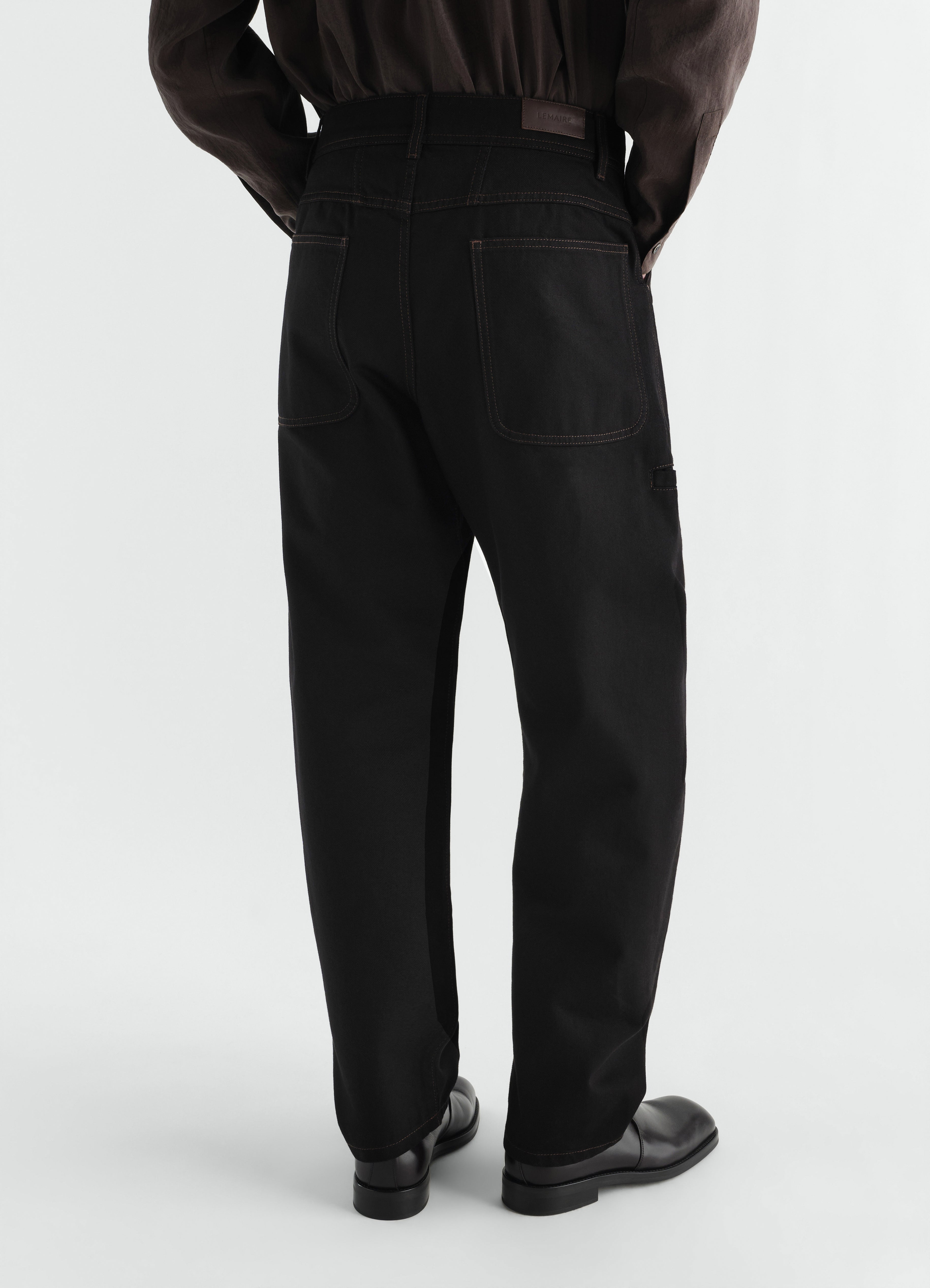 TWISTED WORKWEAR PANTS IN DENIM - Black - Heavy Black Denim - Men
