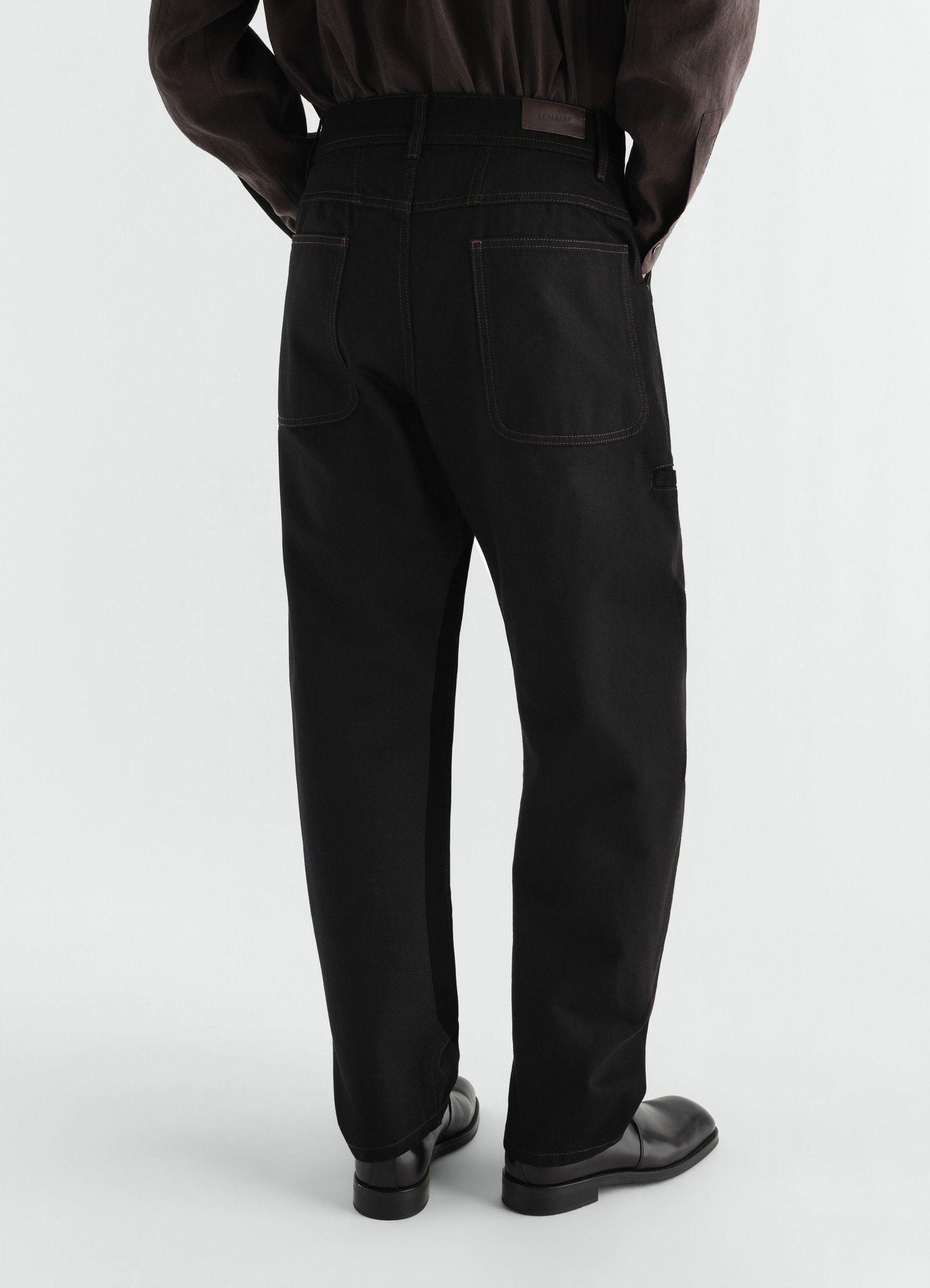 Twisted workwear pants in denim
