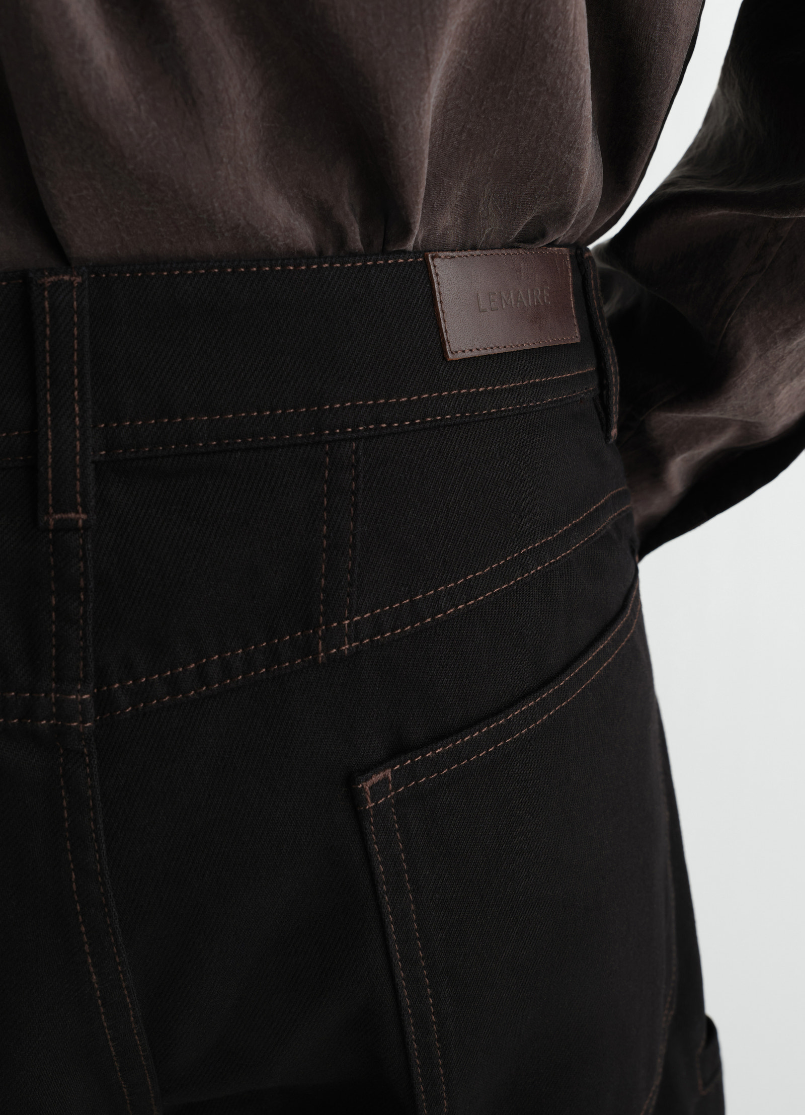 Twisted workwear pants in denim