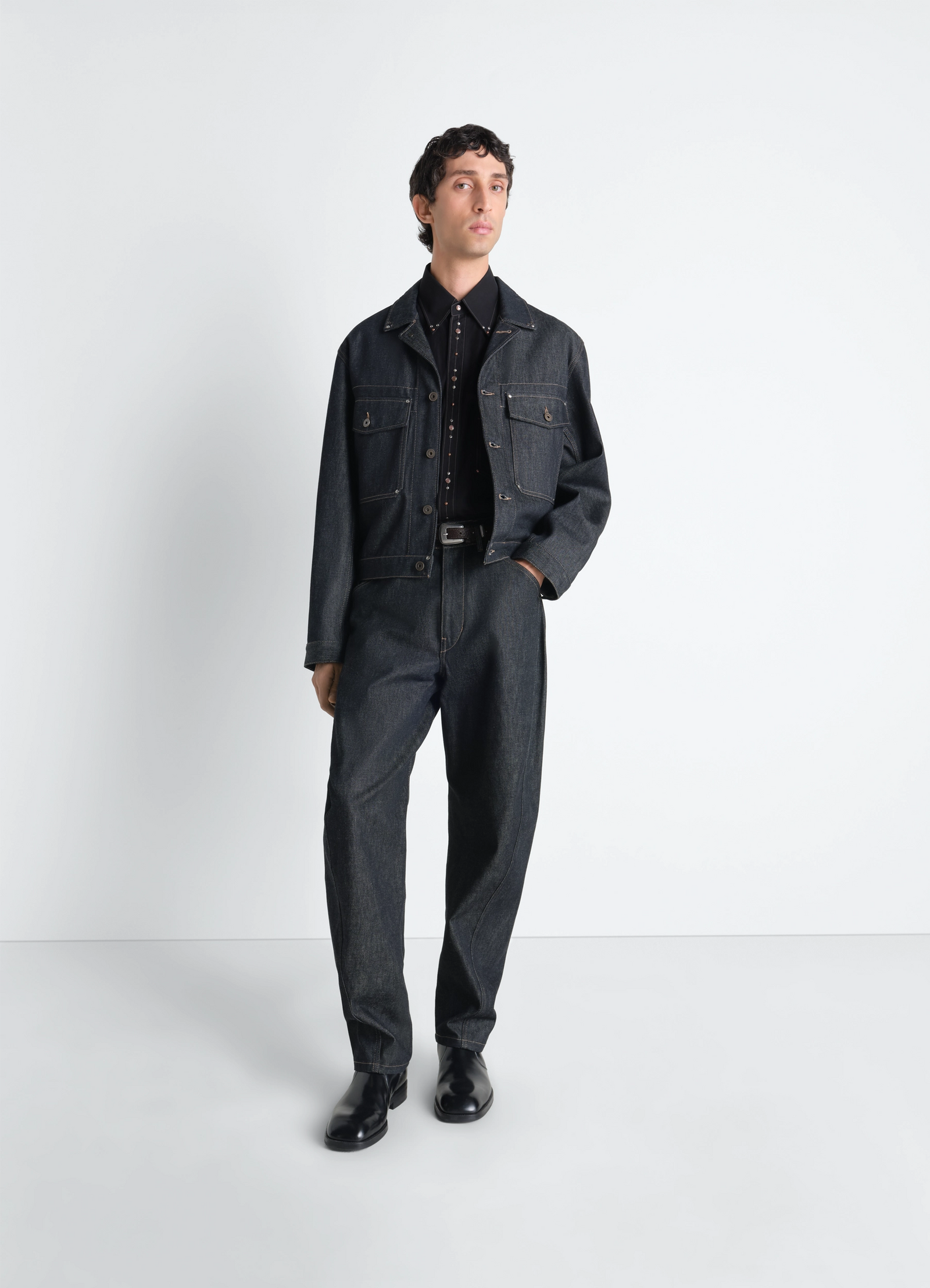 Twisted workwear pants in denim