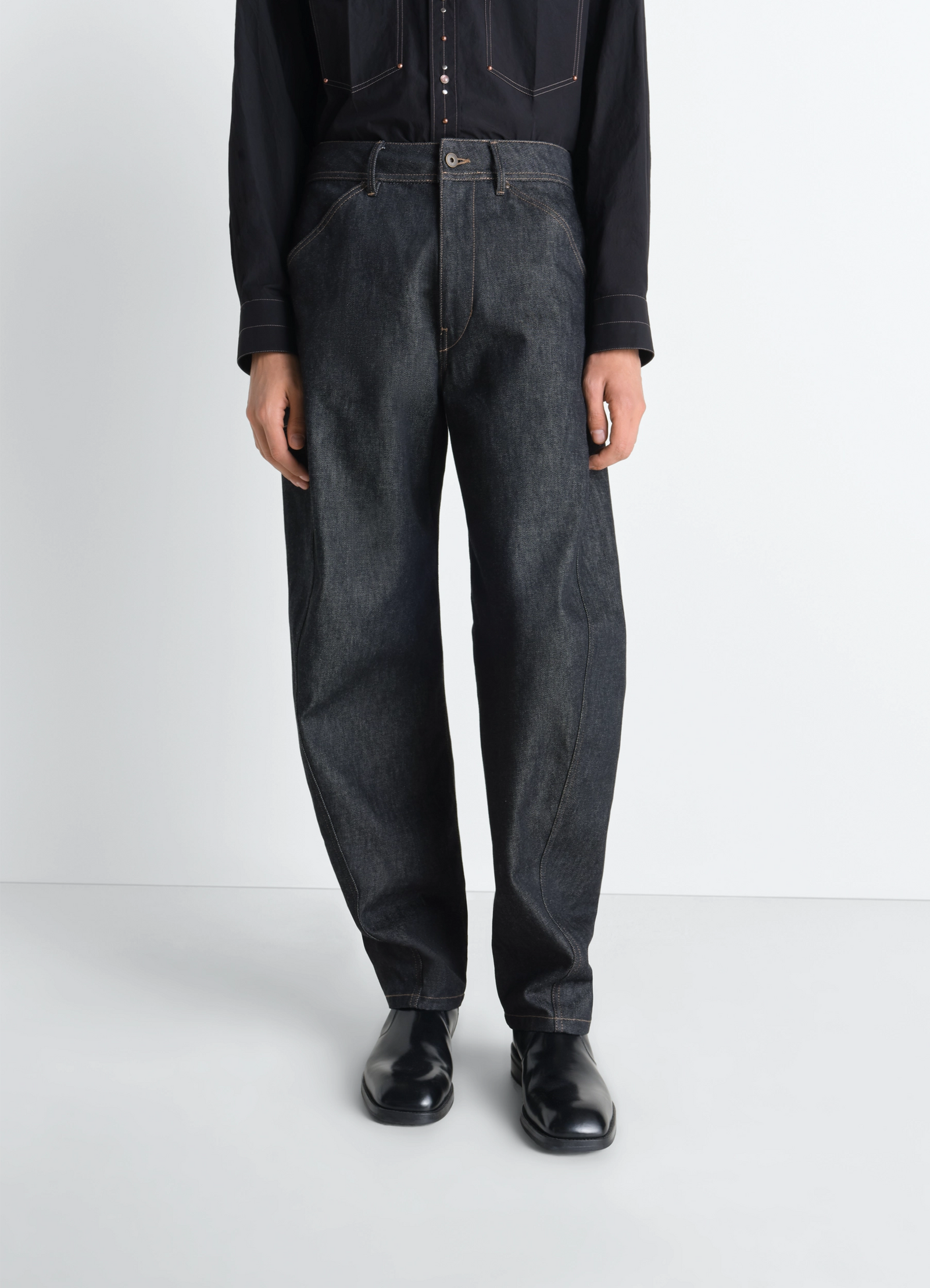 Twisted workwear pants in denim