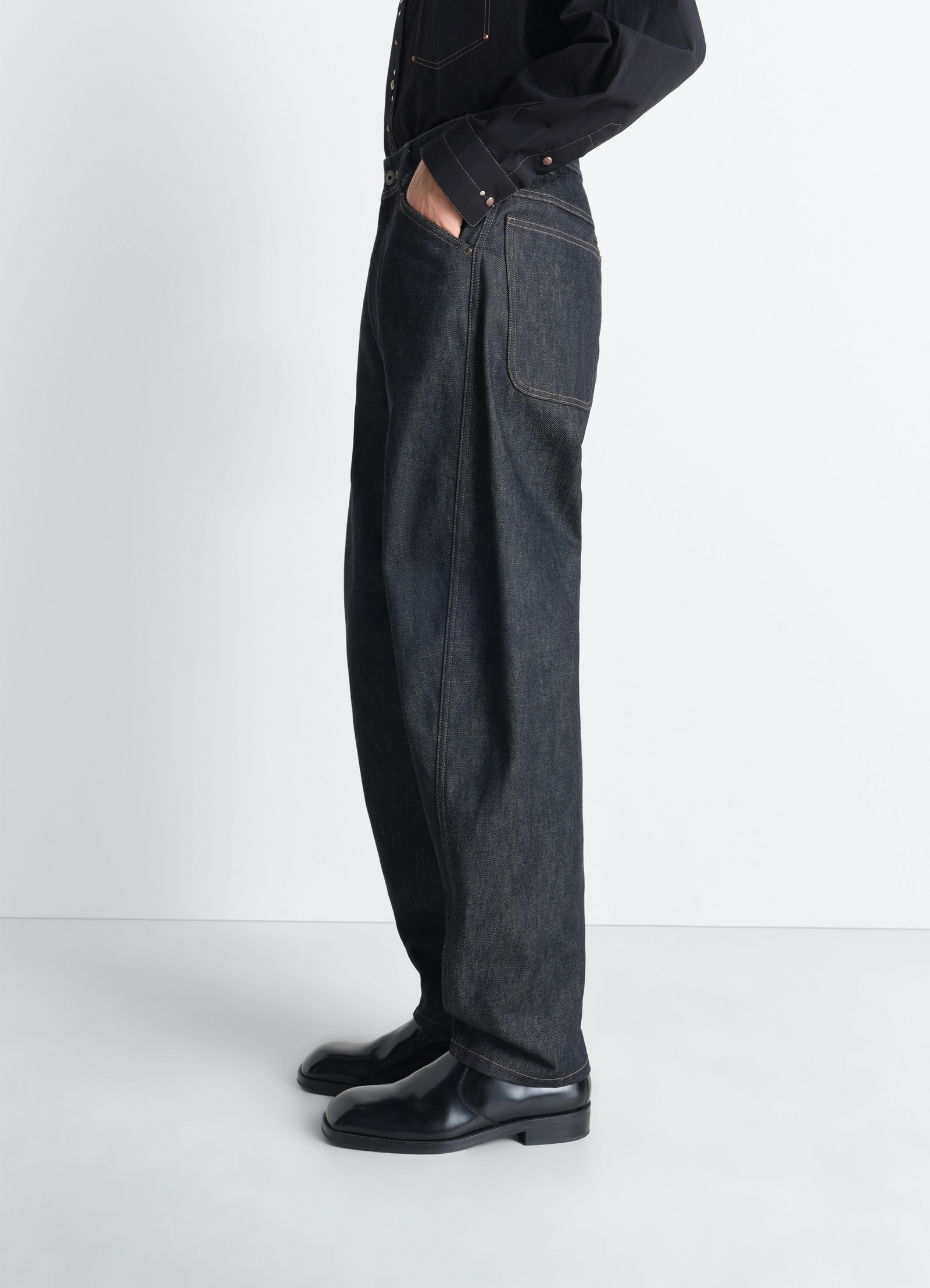 Twisted workwear pants in denim