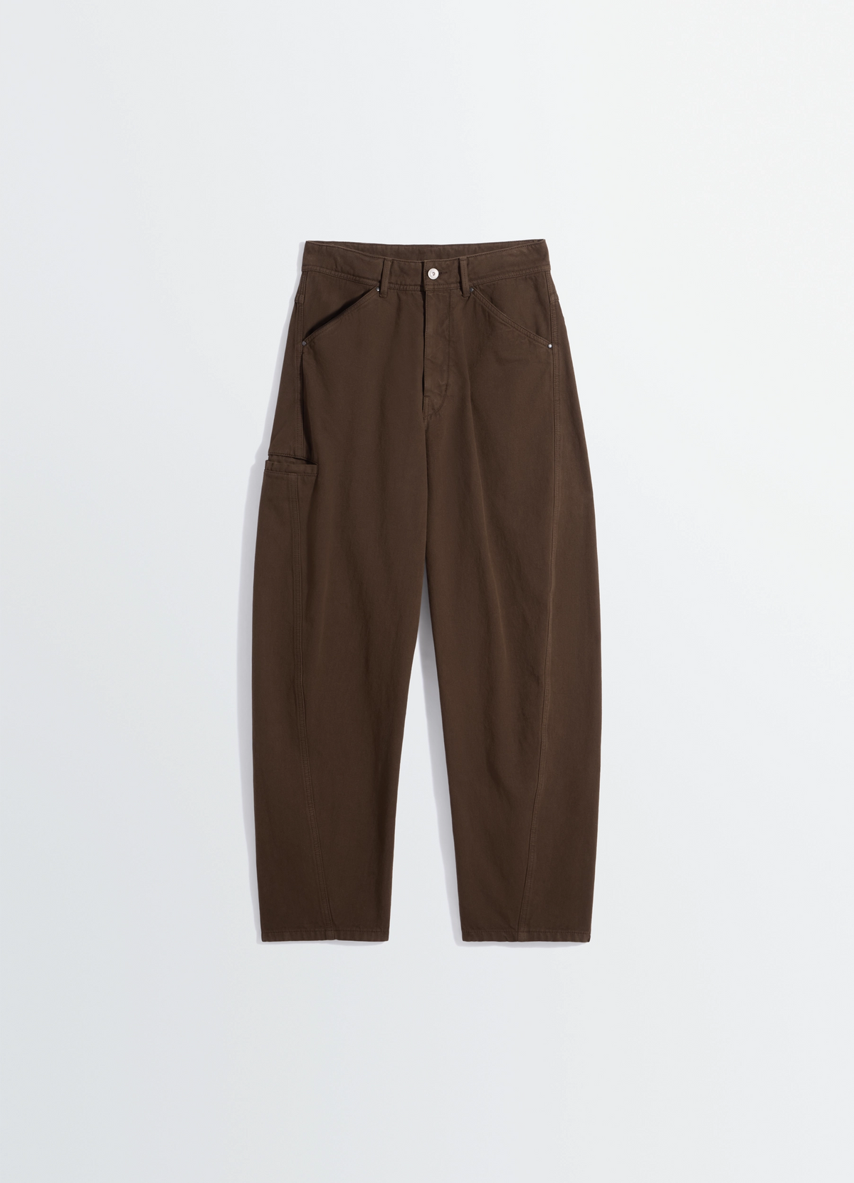 TWISTED WORKWEAR PANTS IN DYED HEAVY BROKEN TWILL - Cacao - Dyed