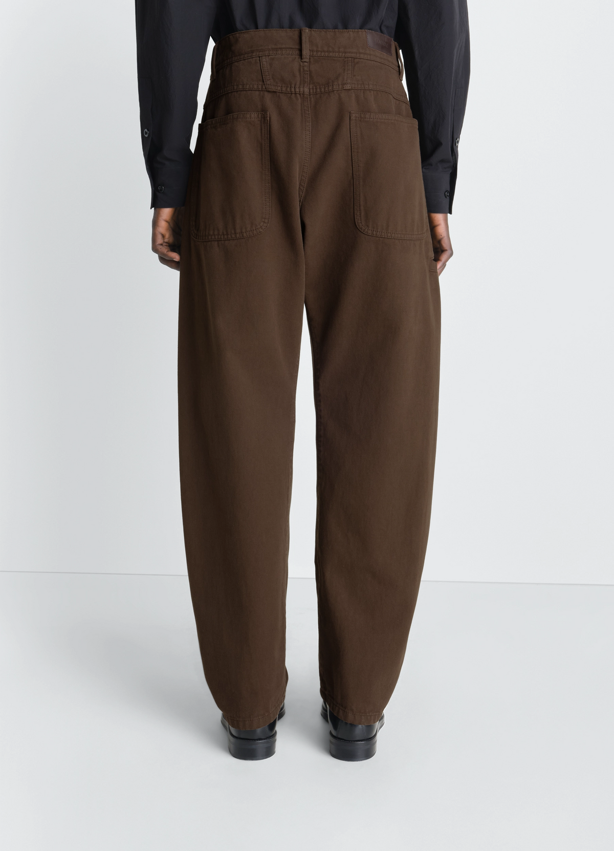 TWISTED WORKWEAR PANTS IN DYED HEAVY BROKEN TWILL - Cacao - Dyed