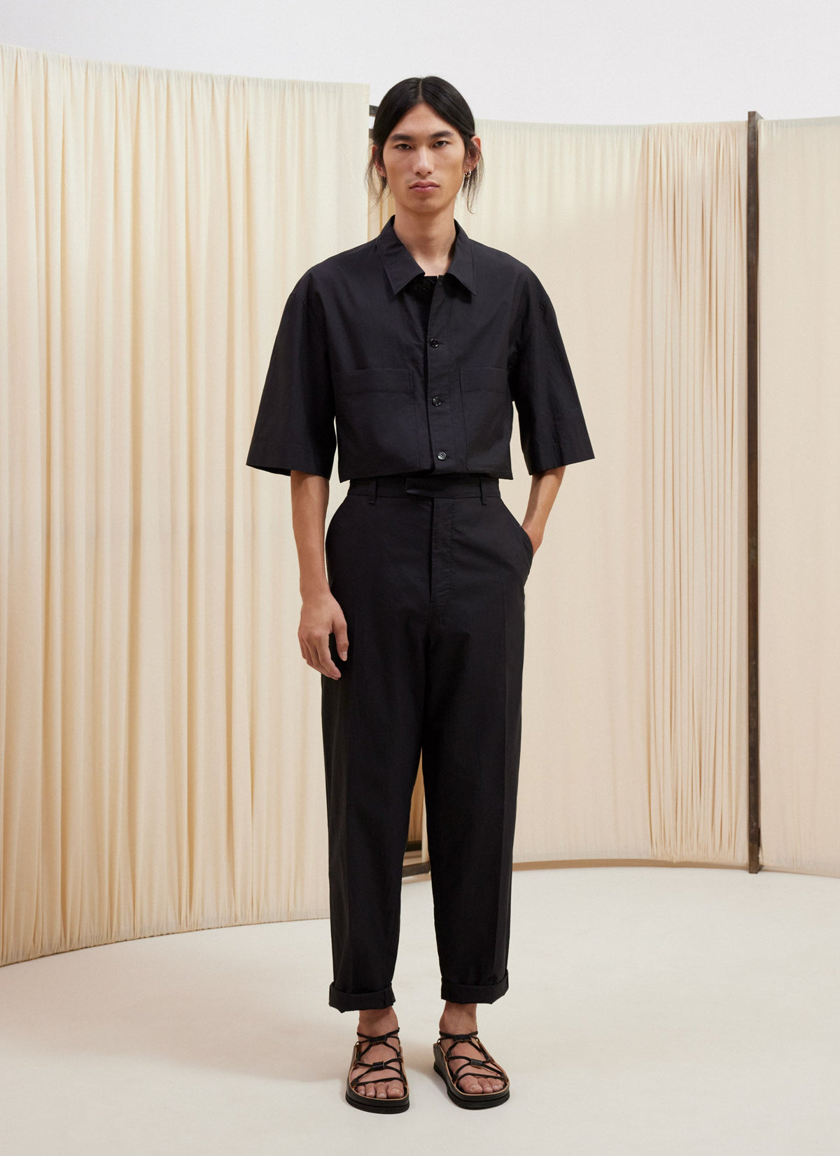 BLACK Small croissant bag | LEMAIRE