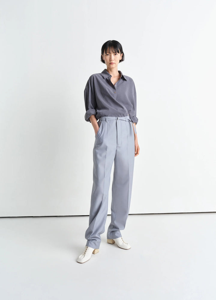 RIB T-SHIRT - Blue Grey - Rib Jersey - Women | LEMAIRE