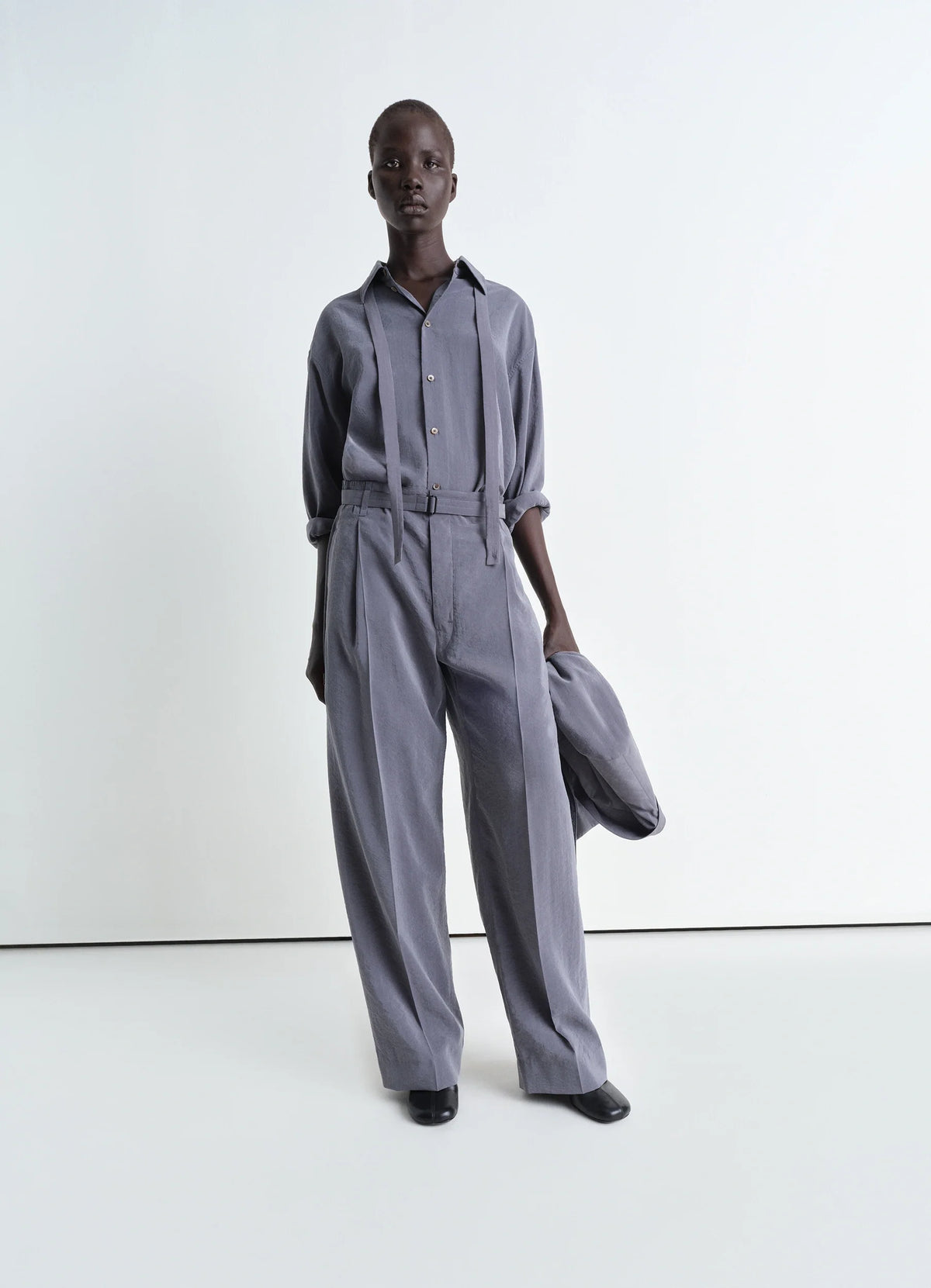 リラックス ベルト パンツ - Asphalt - ドライシルク - ウィメンズ