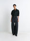 Lemaire Large Chino in Thick Cotton Twill, model shot, Front view Oversized, wide leg