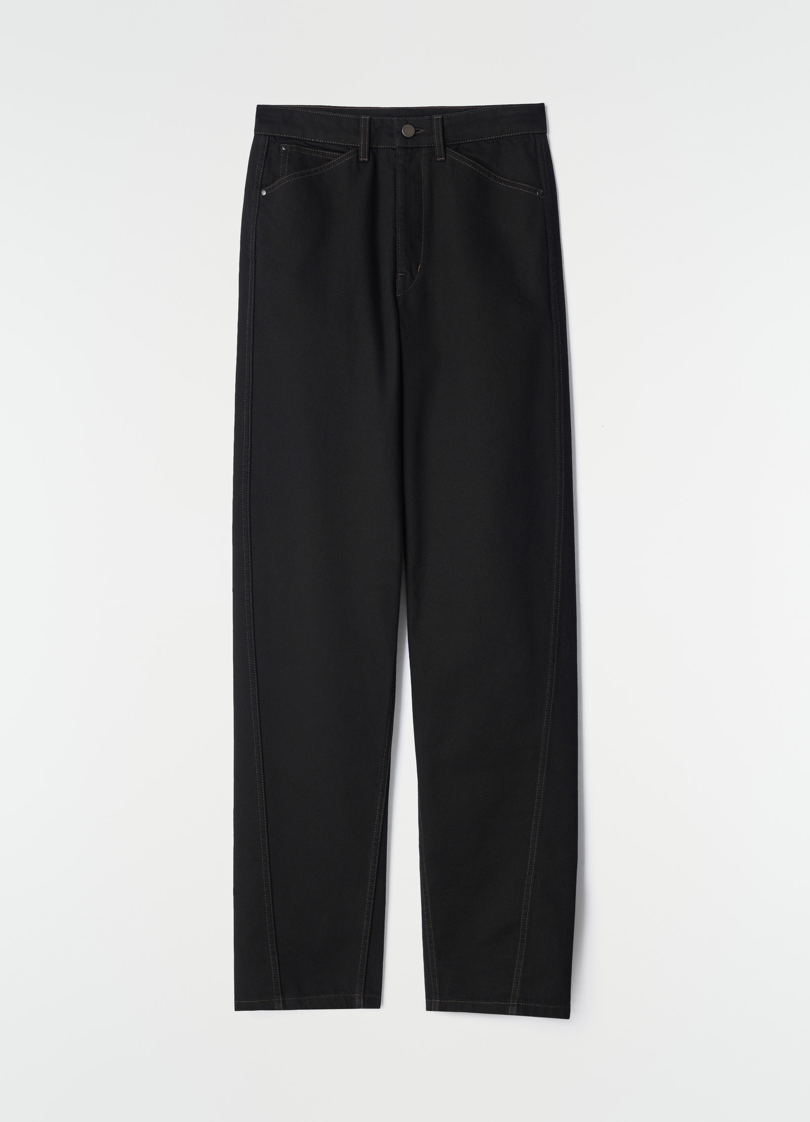Five pockets twisted pants in denim