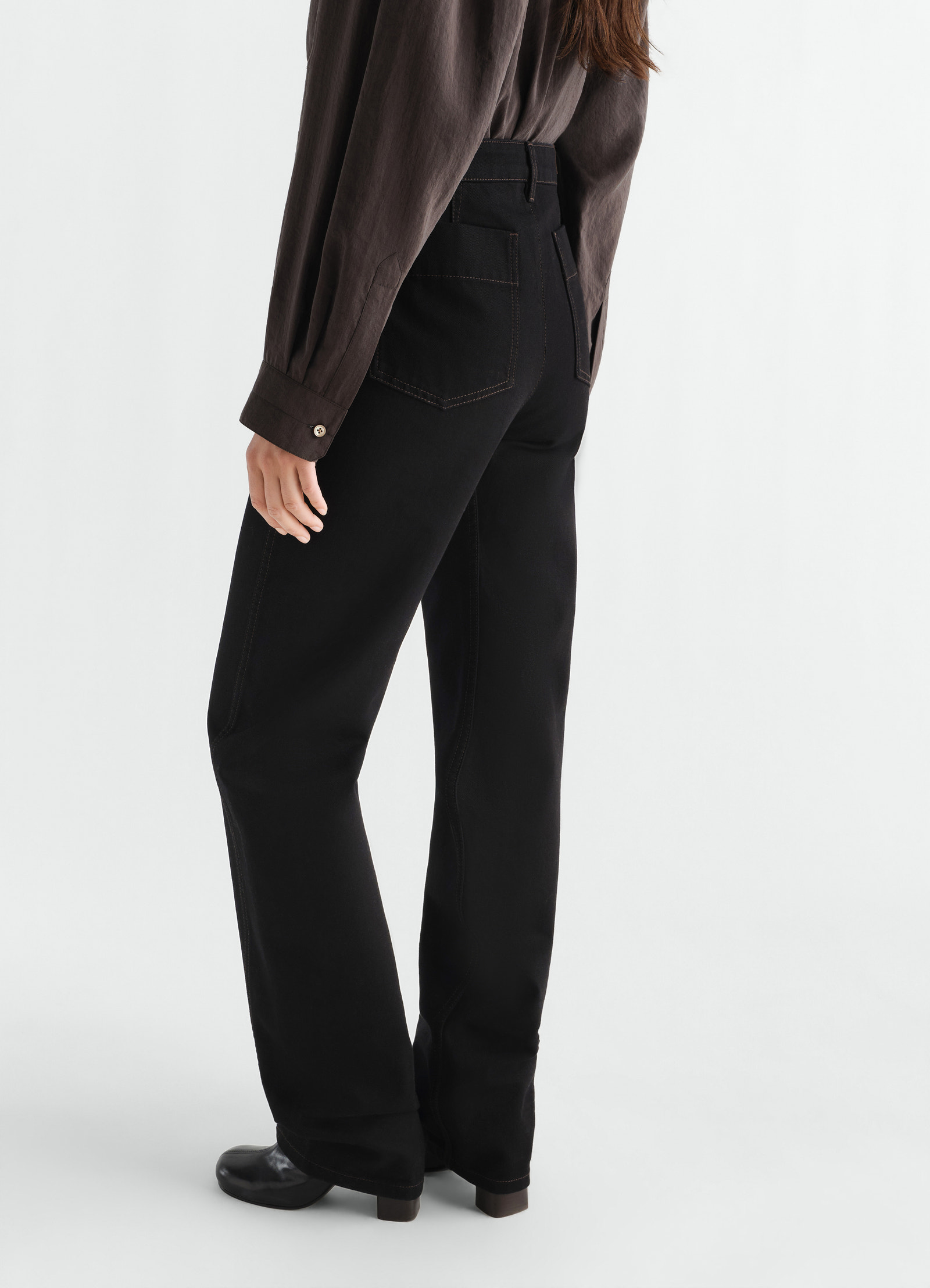 Five pockets twisted pants in denim