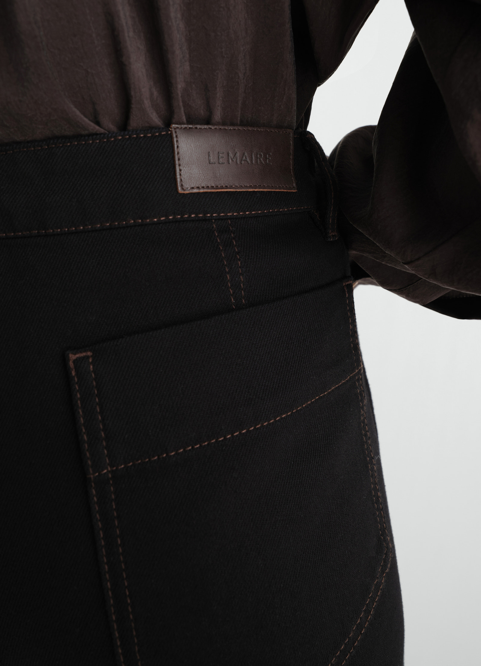 Five pockets twisted pants in denim