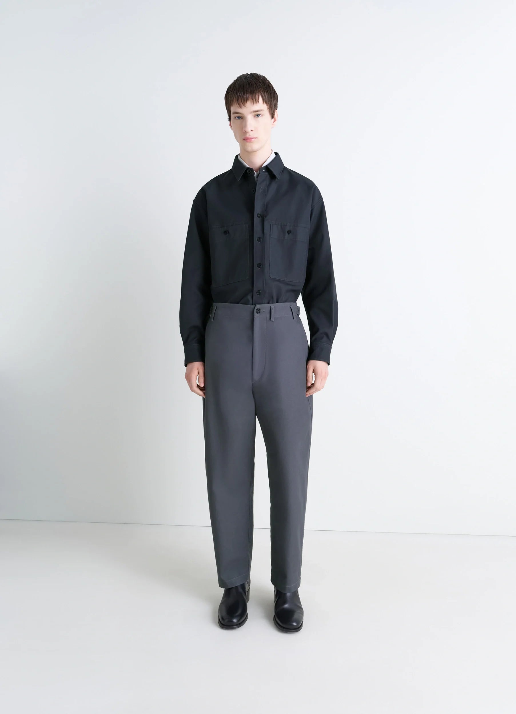 CARROT PANTS - Graphite Blue - Heavy Cotton Twill - Men | LEMAIRE