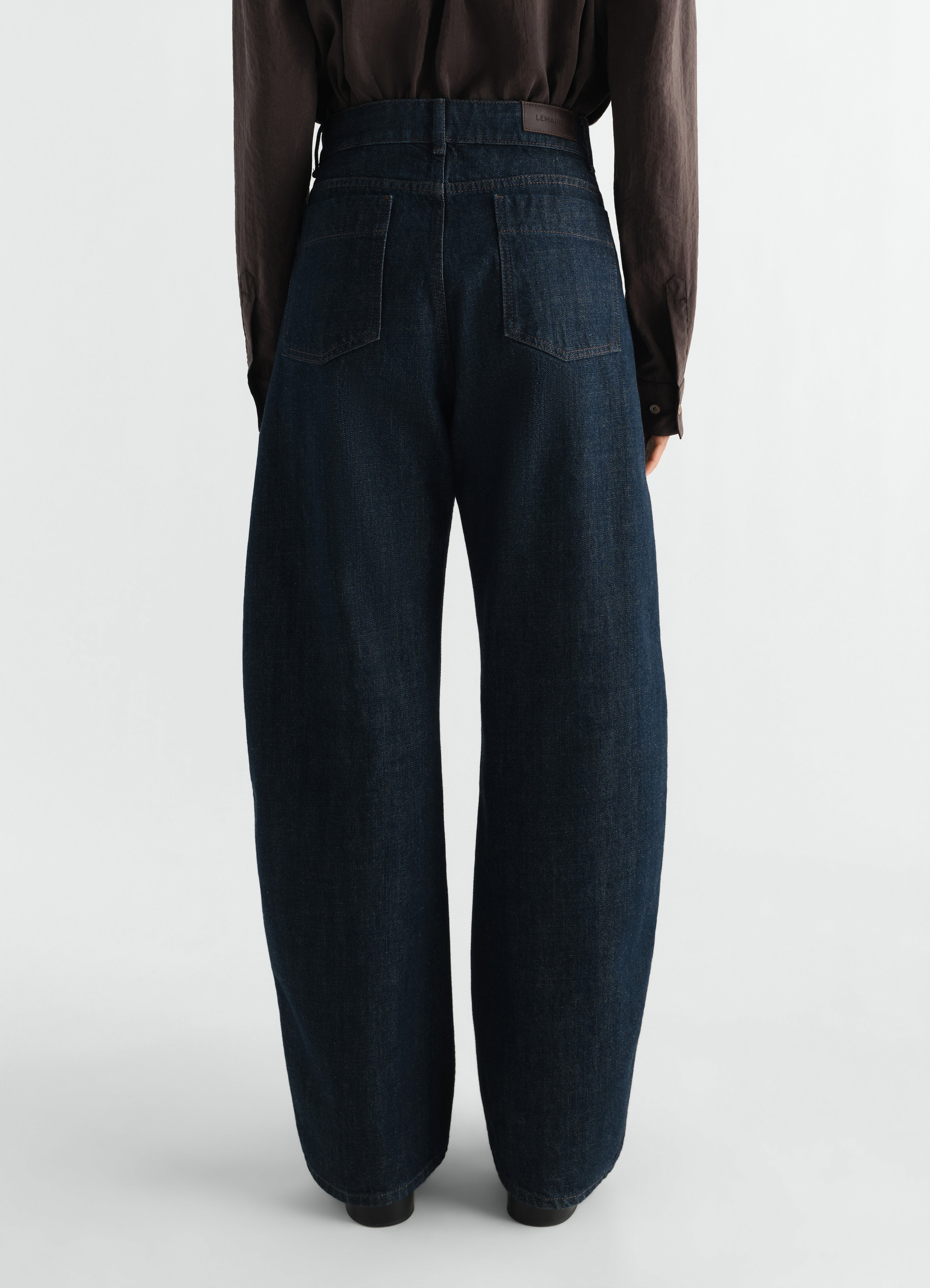ハイウエスト カーブパンツ - Denim Indigo - ヘビーインディゴデニム