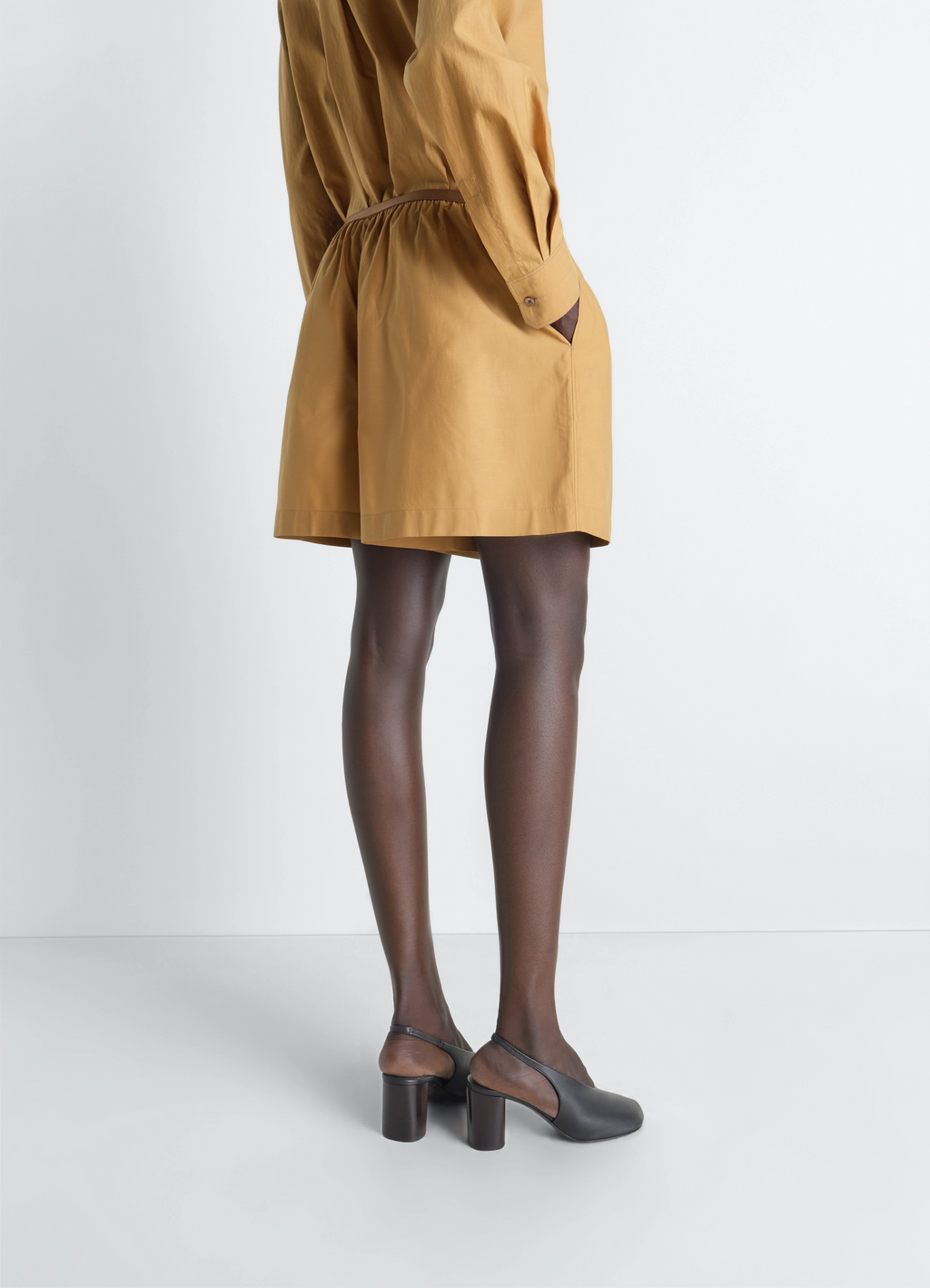 Boxer shorts in washed cotton silk