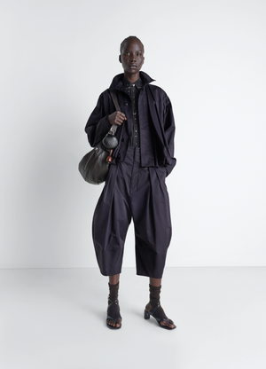 Volume bermudas in cotton satin