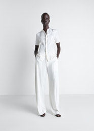 CREASED SOFT PANTS IN POLY VISCOSE TWILL