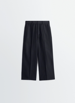 WIDE WORKWEAR PANTS IN COTTON SATIN