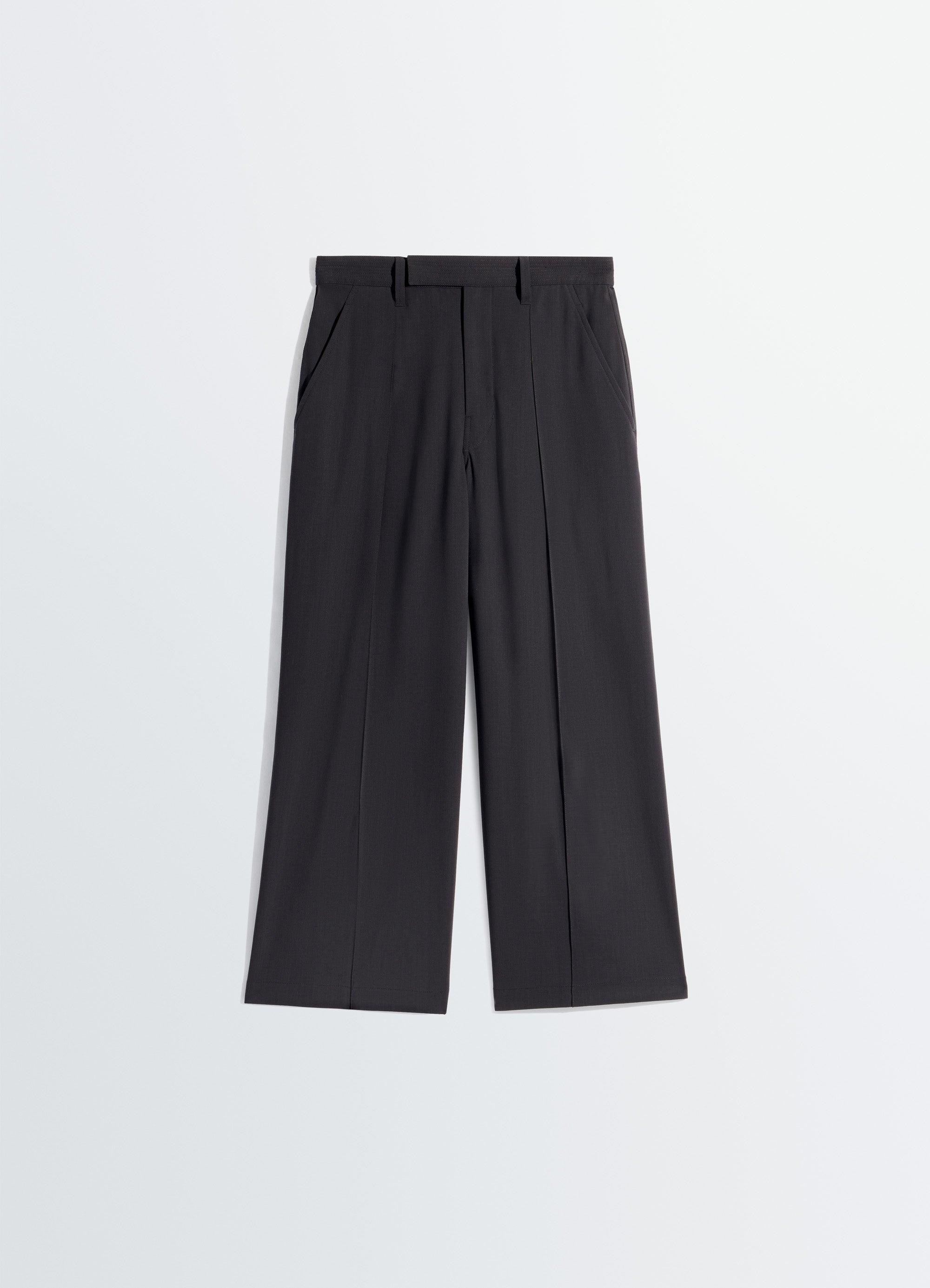 LEMAIRE / PLEATED PANTS スラックス <cj99> SINGLE PLEAT PANTS IN WOOL CREPE - Onyx - Wool Crepe - Men | LEMAIRE