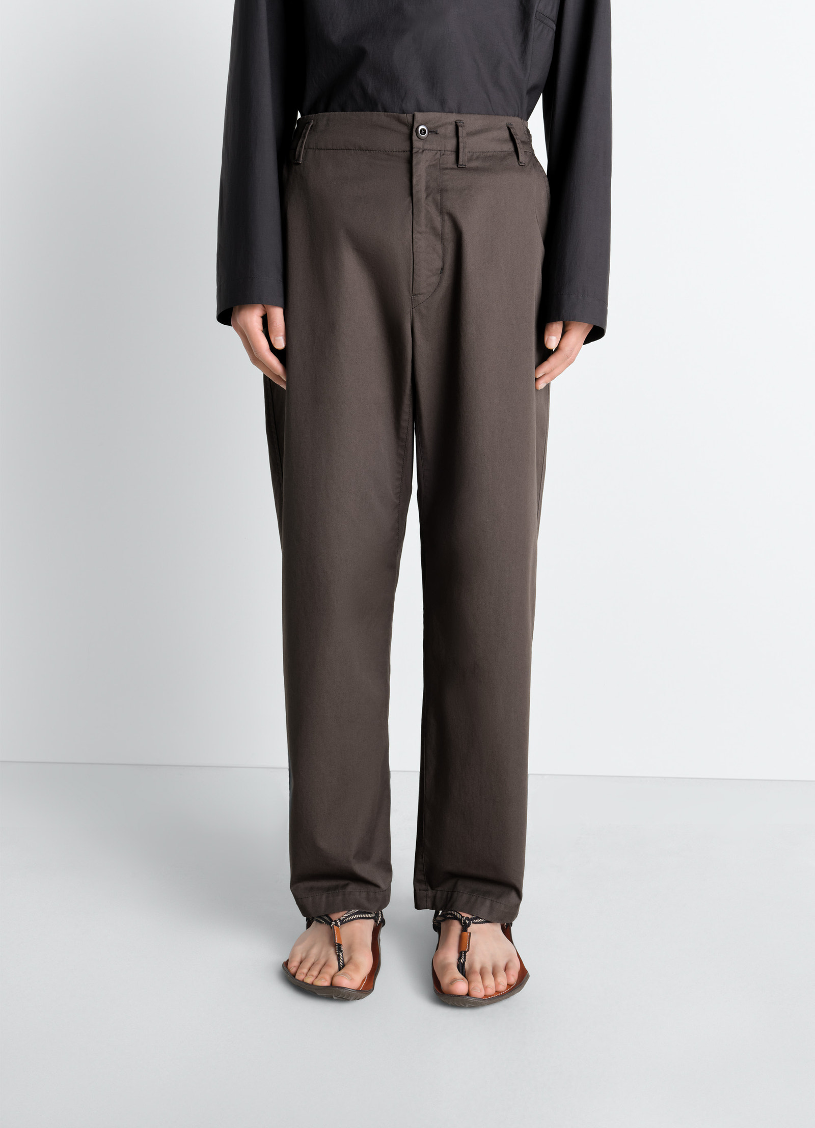 Tapered workwear pants in cotton twill