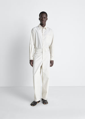 Schmal zulaufende arbeitshosen aus baumwollköper