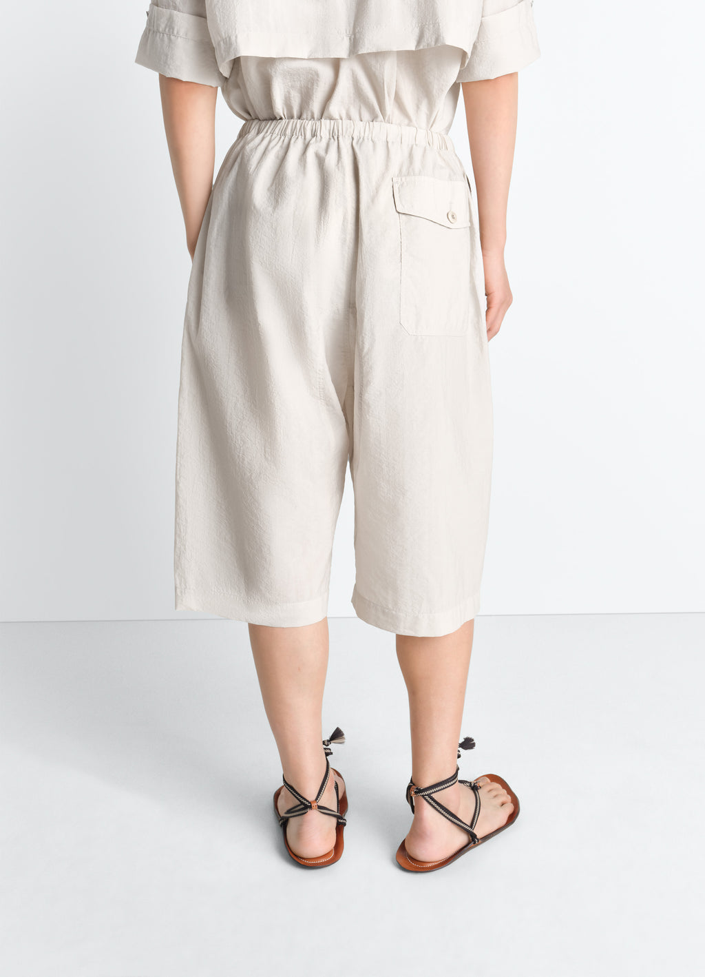 Cargo easy shorts in washed technical cotton