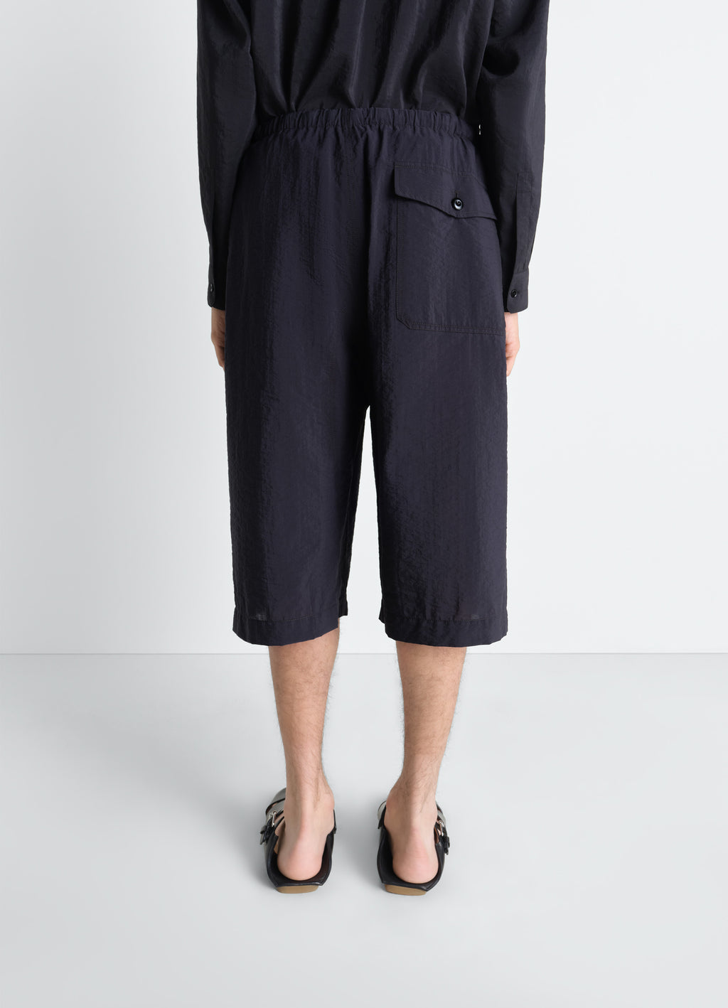 Cargo easy shorts in washed technical cotton