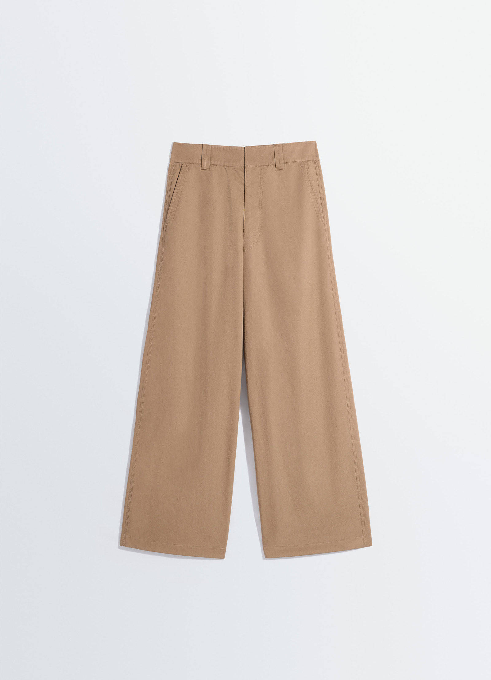 Gerade geschnittene hose aus leichtem baumwolltwill