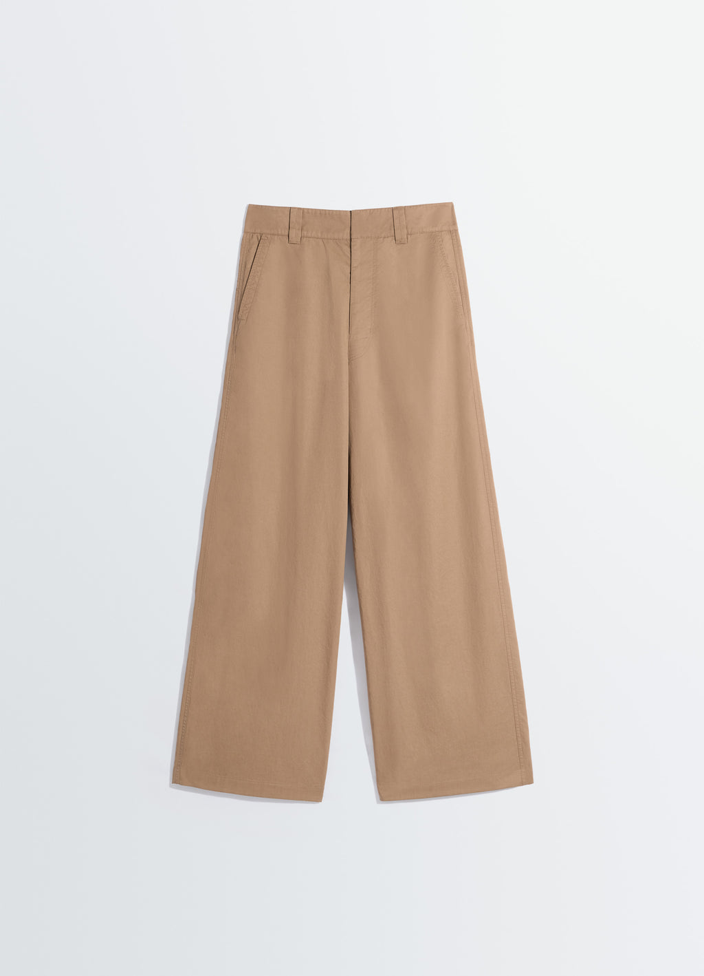 Straight fit pants in light cotton twill