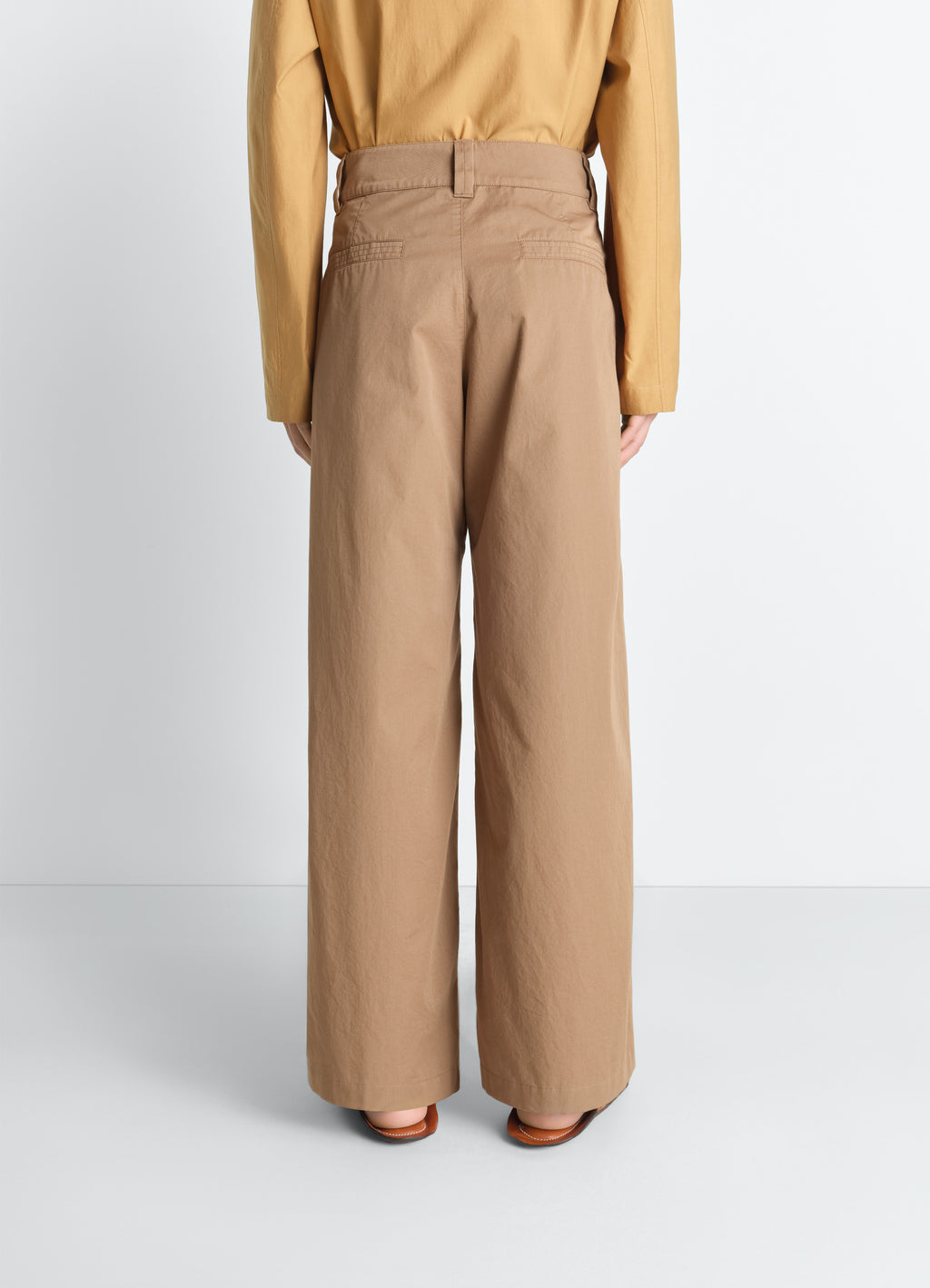 Straight fit pants in light cotton twill